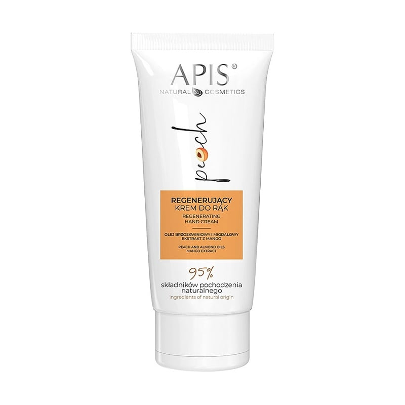 

Уцінка! Відновлюючий крем для рук Apis Natural Cosmetics Peach Regenerating Hand Cream з персиковою та мигдальною олією та екстрактом манго, 50 мл