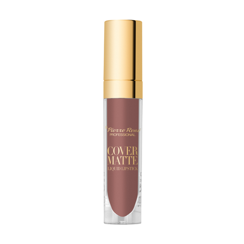 

Уцінка! Рідка матова помада для губ Pierre Rene Cover Matte Liquid Lipstick 05 Rose Brown, 5 мл