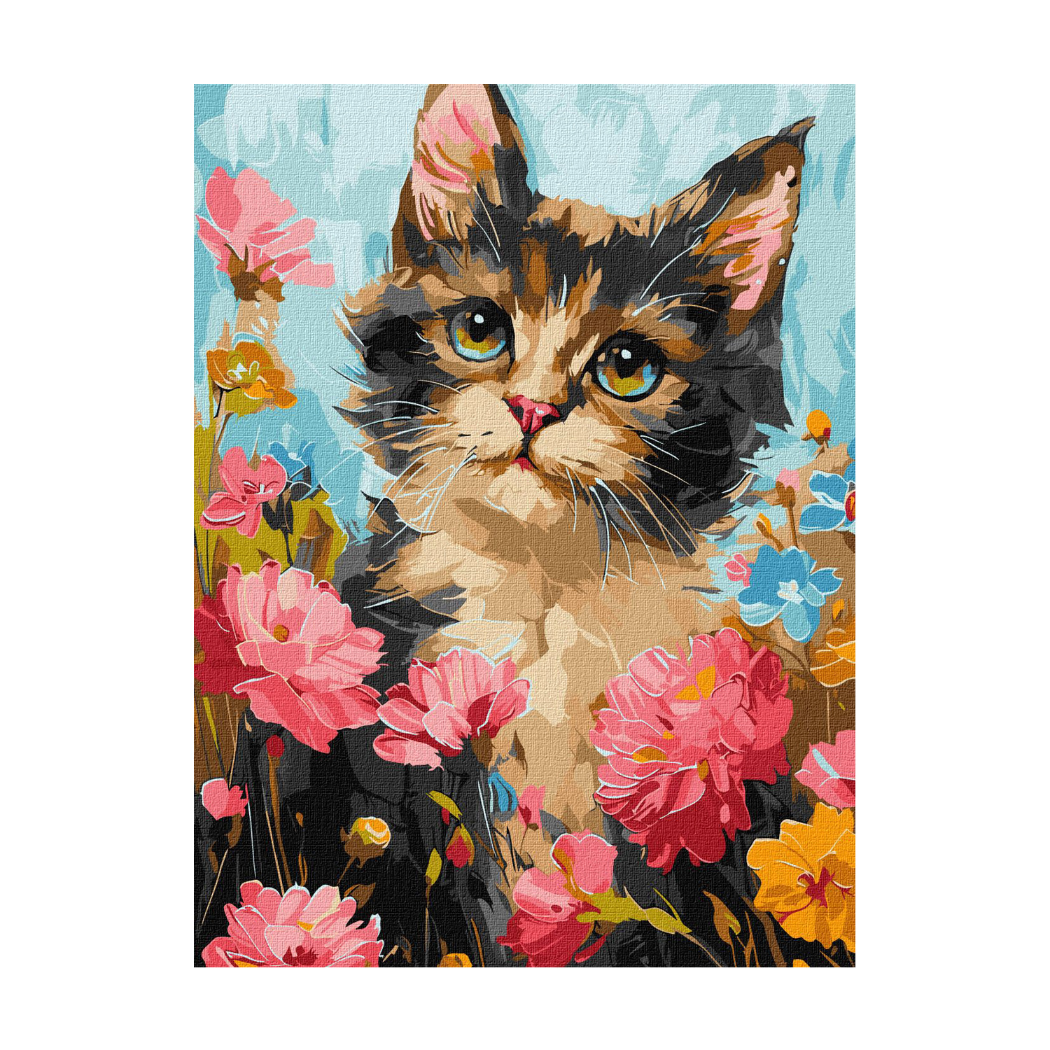 

Картина за номерами Ideyka Пухнастик у квітах, 30*40 см (KHO6600)