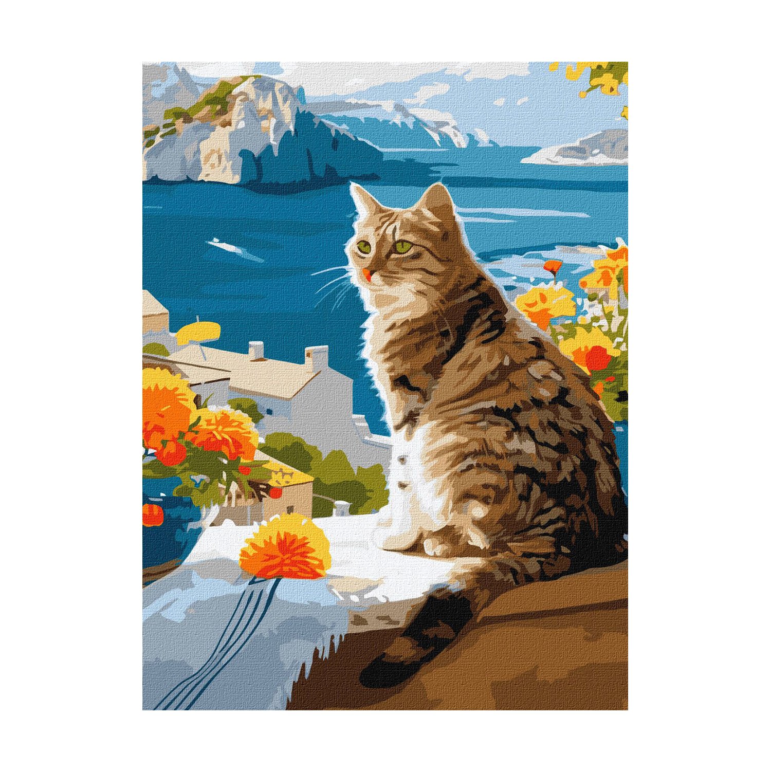 

Картина за номерами Ideyka Мрійливий котик, 30*40 см (KHO6608)