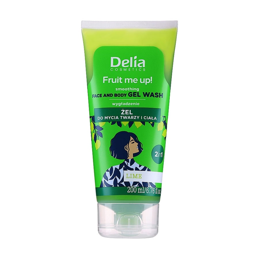 

Гель для миття обличчя та тіла 2 в 1 Delia Cosmetics Fruit Me Up! Face & Body Gel Wash з ароматом лайму, 200 мл