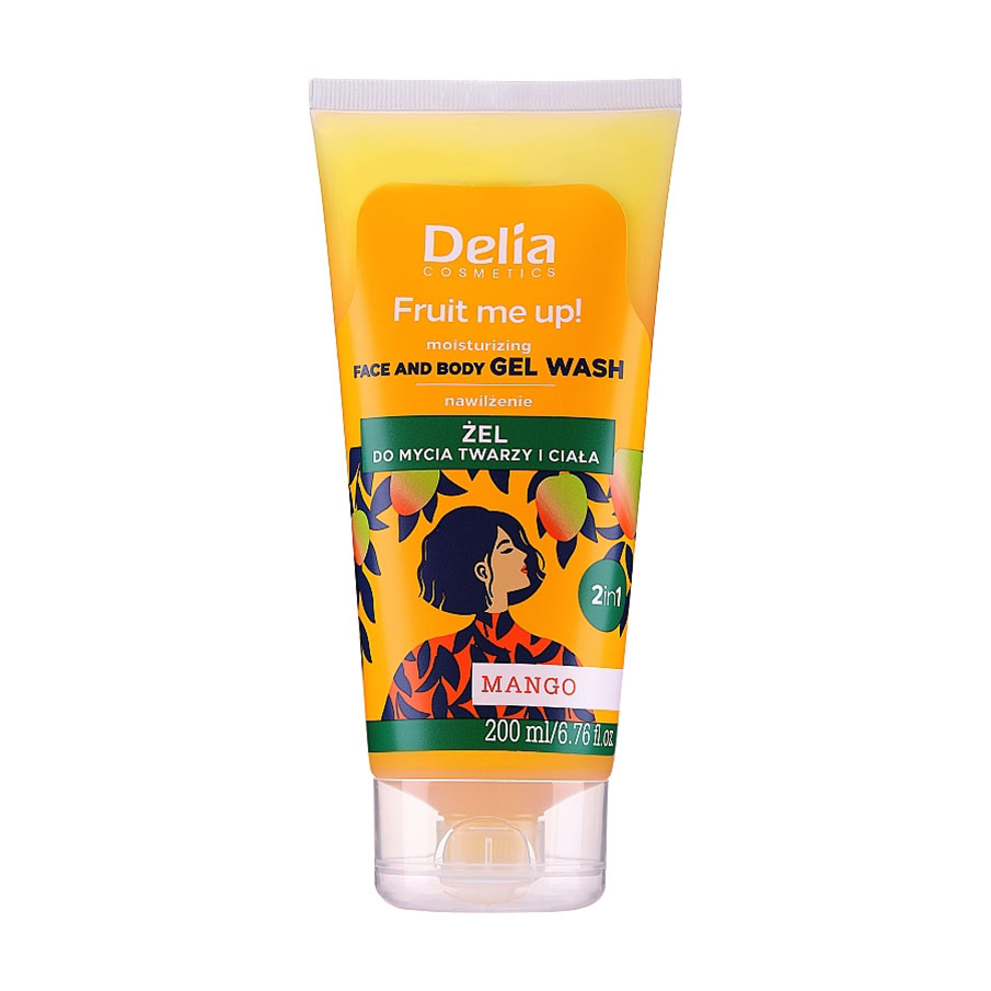 

Уцінка! Гель для миття обличчя та тіла 2 в 1 Delia Cosmetics Fruit Me Up! Face & Body Gel Wash з ароматом манго, 200 мл