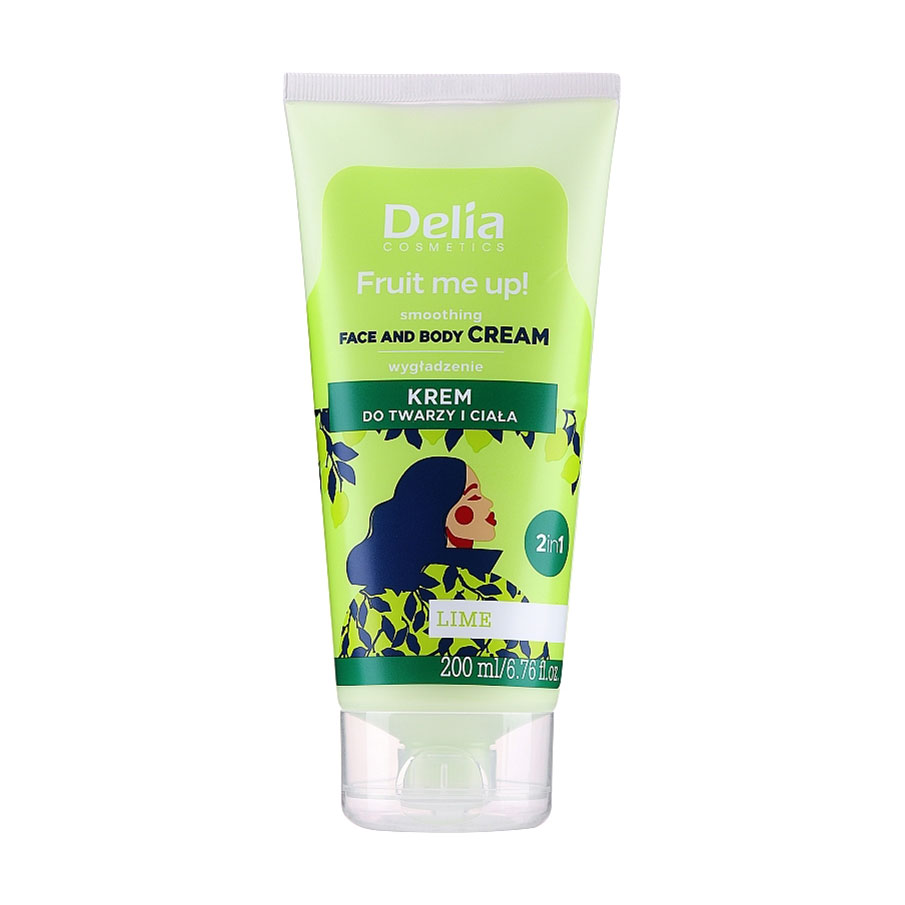 Уцінка! Крем для обличчя та тіла 2 в 1 Delia Cosmetics Fruit Me Up! Face & Body Cream з ароматом лайму, 200 мл