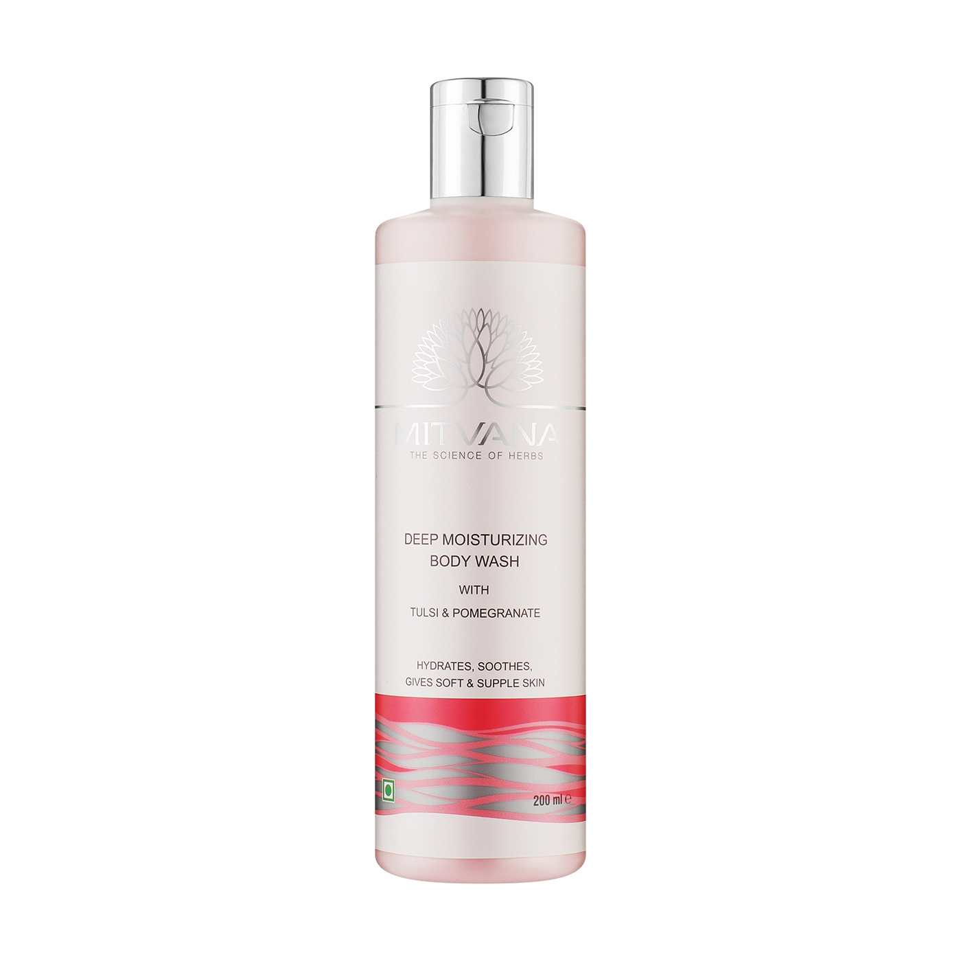 

Зволожувальний гель для душу Mitvana Deep Moisturizing Body Wash з тулсі та гранатом, 200 мл