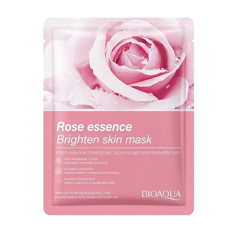

Освітлювальна маска для обличчя Bioaqua Rose Essence Brighten Skin з есенцією троянди, 25 г