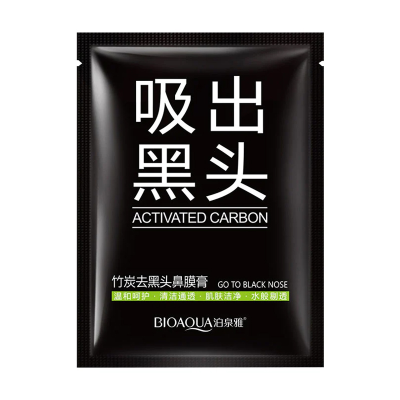 

Маска-плівка для обличчя Bioaqua Remove Blackhead Mask Deep Cleansing з активованим вугіллям від чорних цяток, 8 г