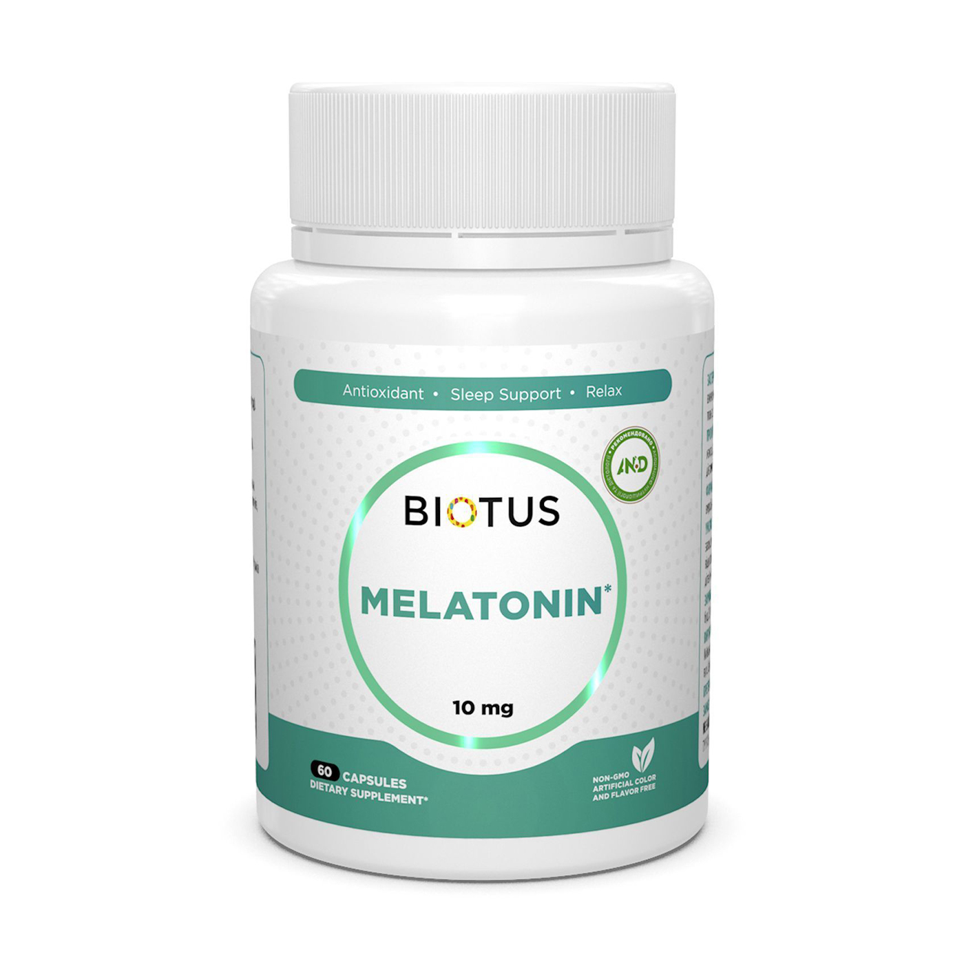 

Мелатонін Biotus Melatonin, 10 мг, 60 капсул