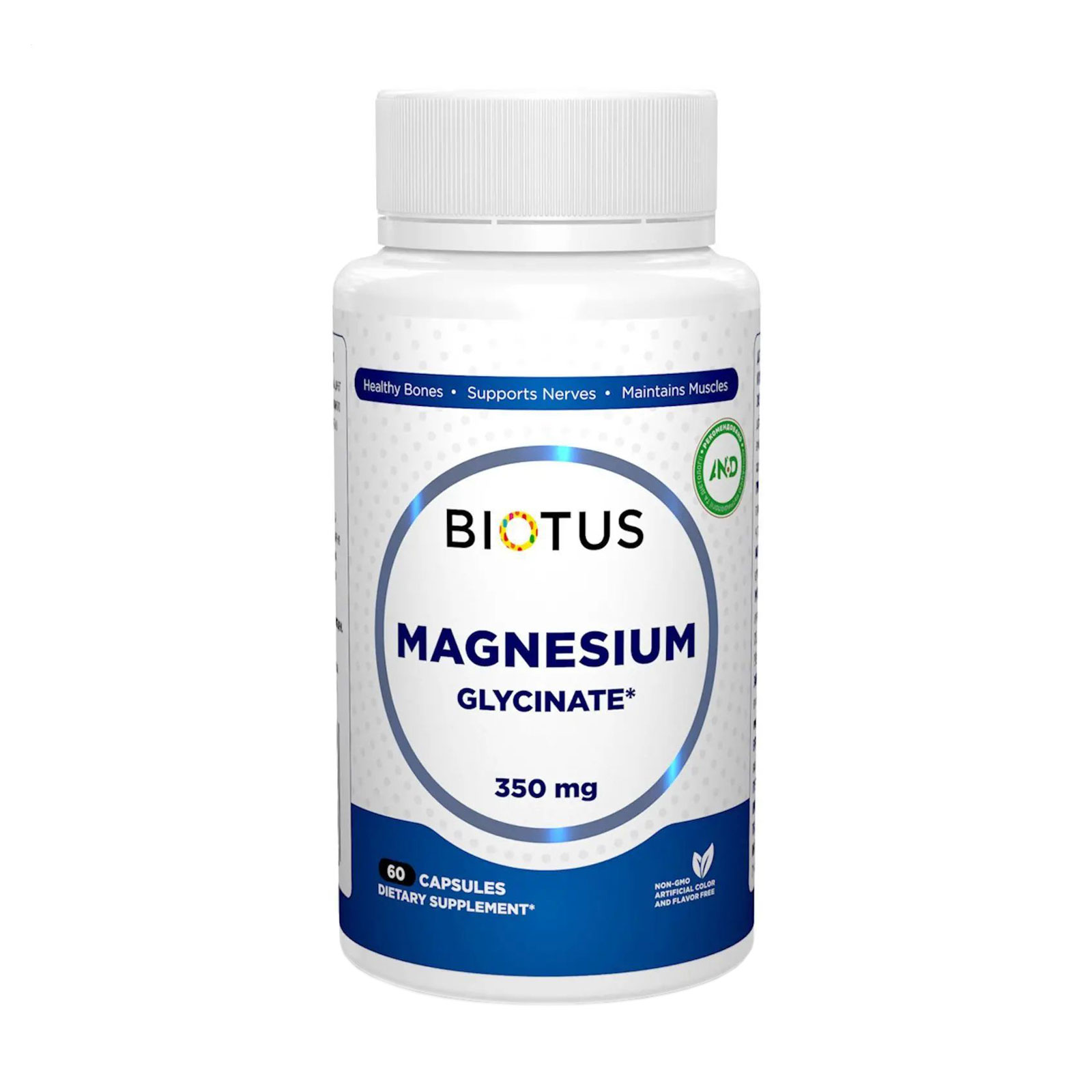 

Магній гліцинат Biotus Magnesium Glycinate 350 мг, 60 капсул