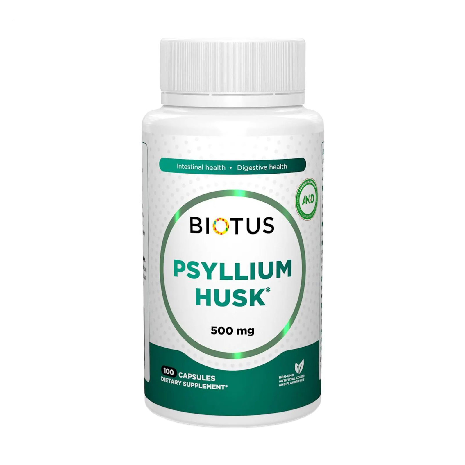 

Подорожник Biotus Psyllium Husk 500 мг, 100 капсул