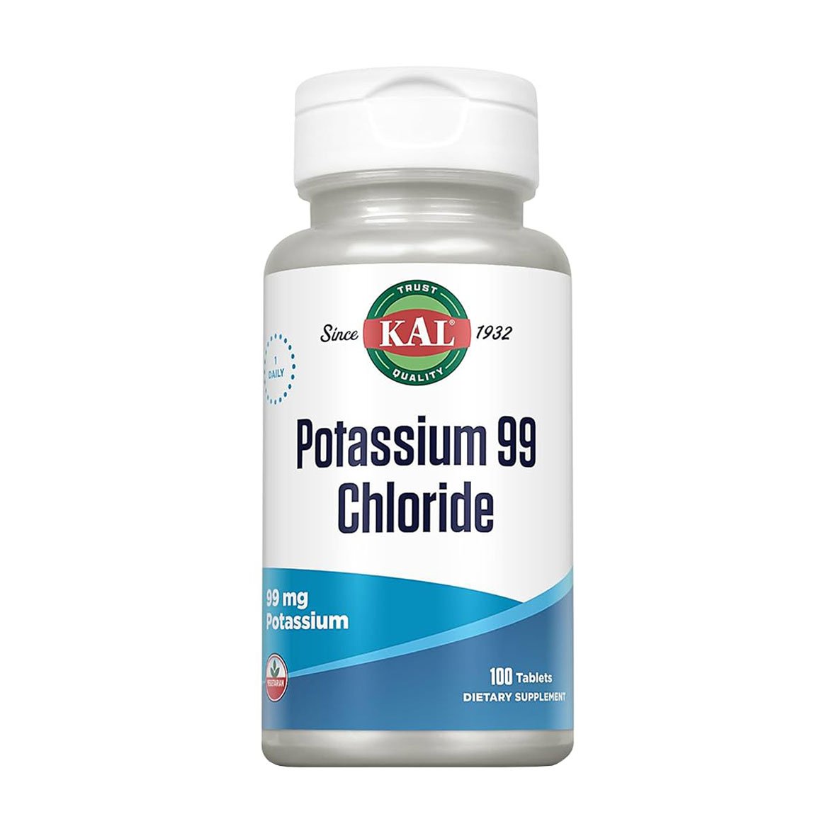 

Калій хлорид KAL Potassium Chloride 99 мг, 100 таблеток