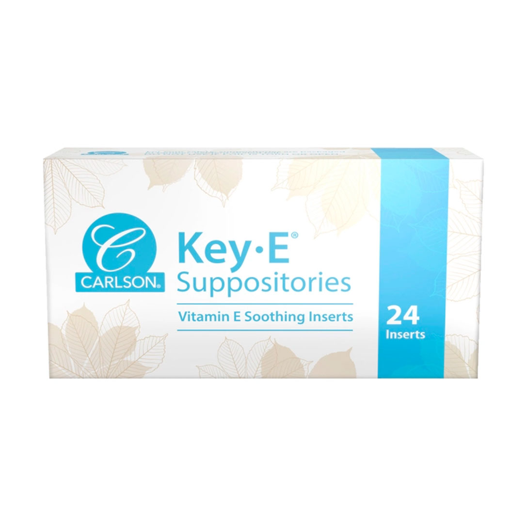 

Супозиторії Carlson Labs Key-E Suppositories проти геморою, з вітаміном Е, 24 свічок