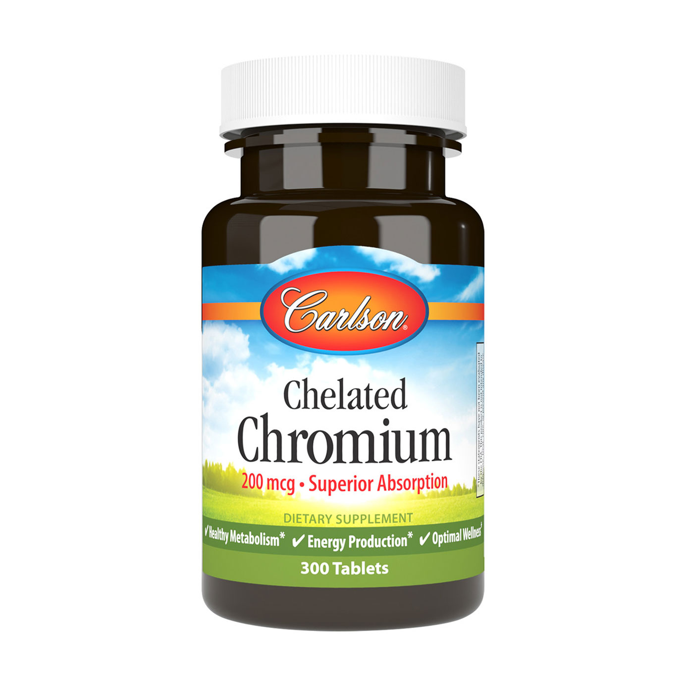 

Хром хелат Carlson Labs Chelated Chromium 200 мкг, 300 таблеток