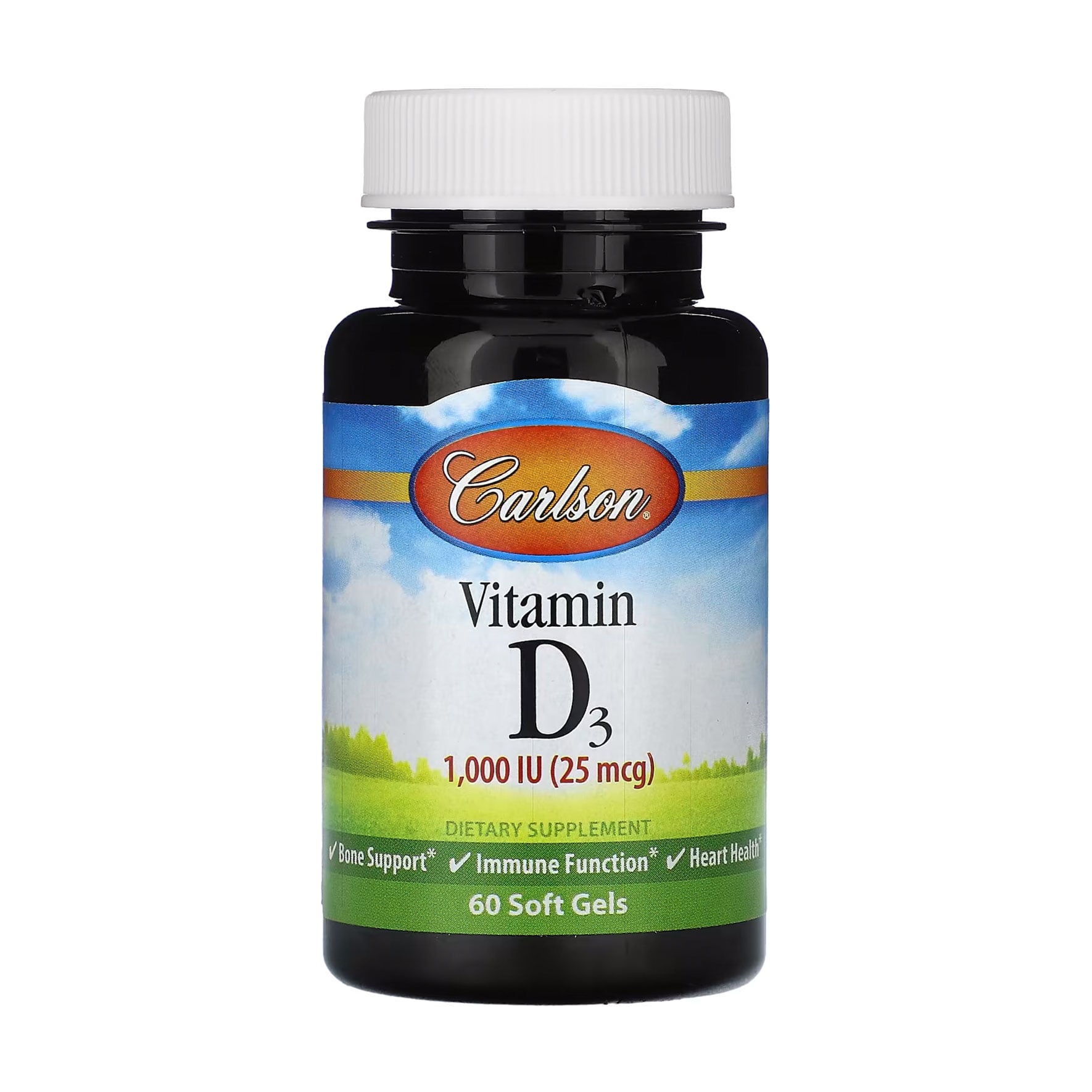 

Вітамін Д3 Carlson Labs Vitamin D3 1000 МО, 25 мкг, 60 гелевих капсул