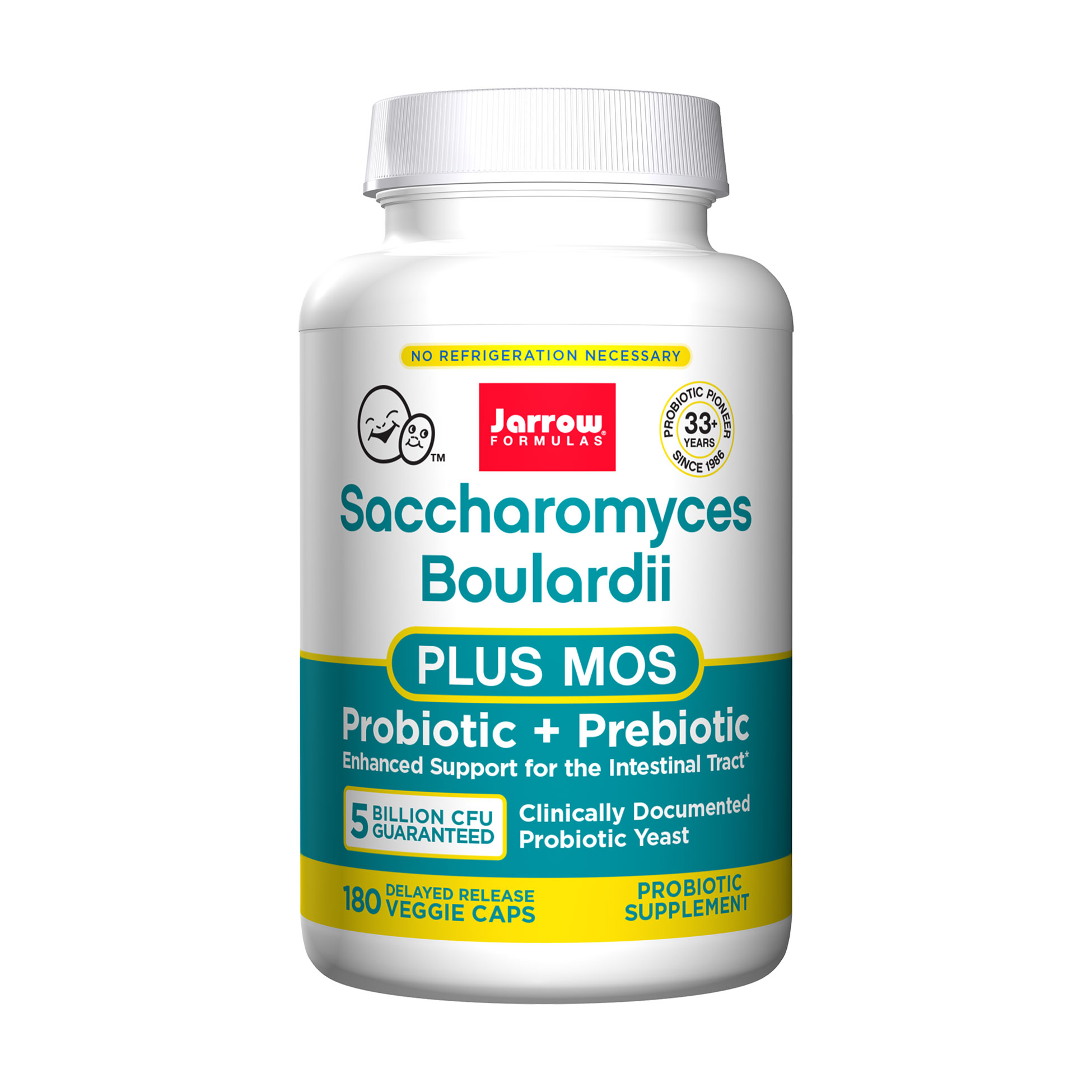 

Сахароміцети буларді Jarrow Formulas Saccharomyces Boulardii + MOS, 180 вегетаріанських капсул