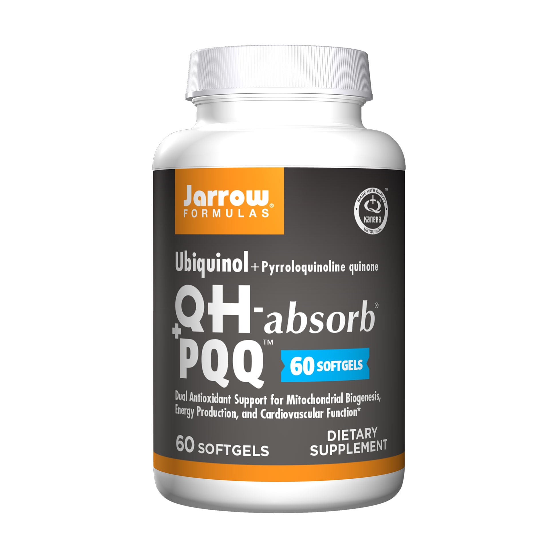 

Убіхінол та пірролохінолінхінон Jarrow Formulas Ubiquinol + Pyrroloquinoline Quinone QH-Absorb + PQQ, 60 желатинових капсул
