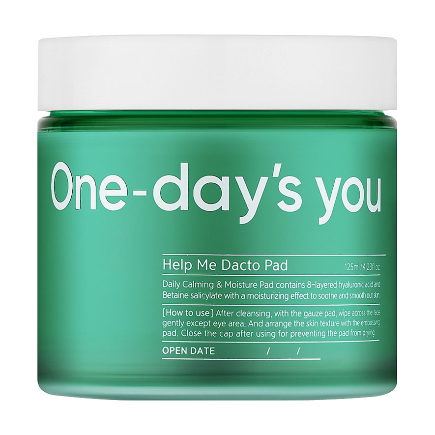 

Тонер-диски для обличчя One-day's You Help Me Dacto Pad, 60 шт