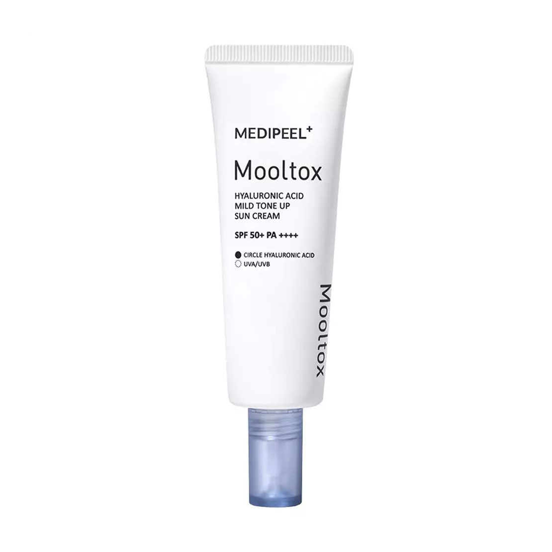

Уцінка! Тонізувальний сонцезахисний крем для обличчя Medi-Peel Mooltox Hyaluronic Acid Mild Tone Up Sun Cream, SPF 50+ PA++++, 50мл