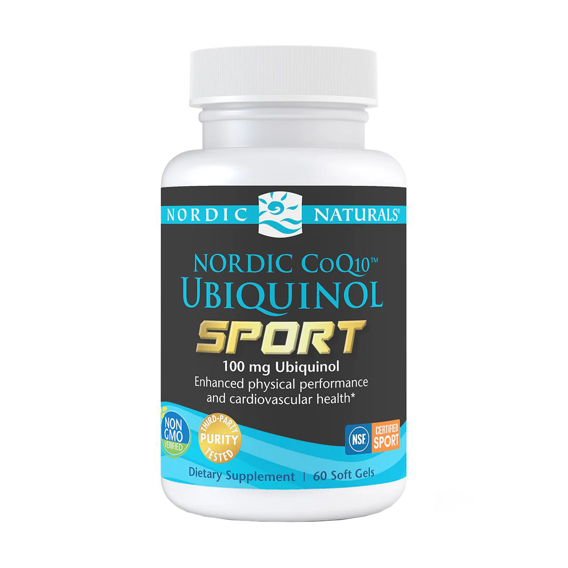 

Убіхінол для спортсменів с коензимом Q10 Nordic Naturals Ubiquinol Sport 100 мг, 60 гелевих капсул