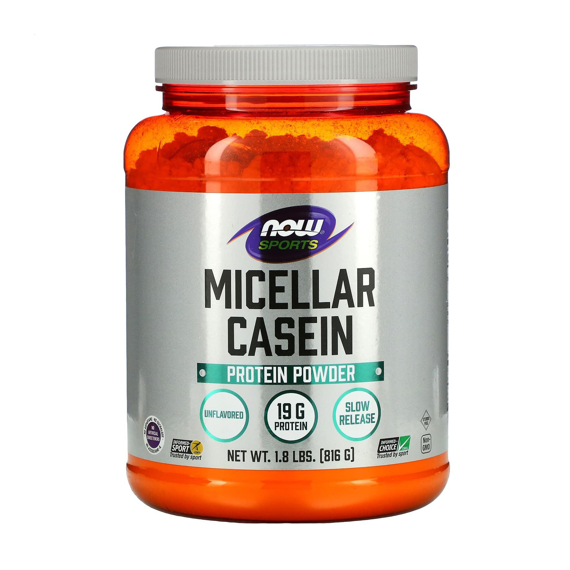 

Міцелярний казеїн NOW foods Sports Micellar Casein без ароматизаторів, в порошку, 816 г