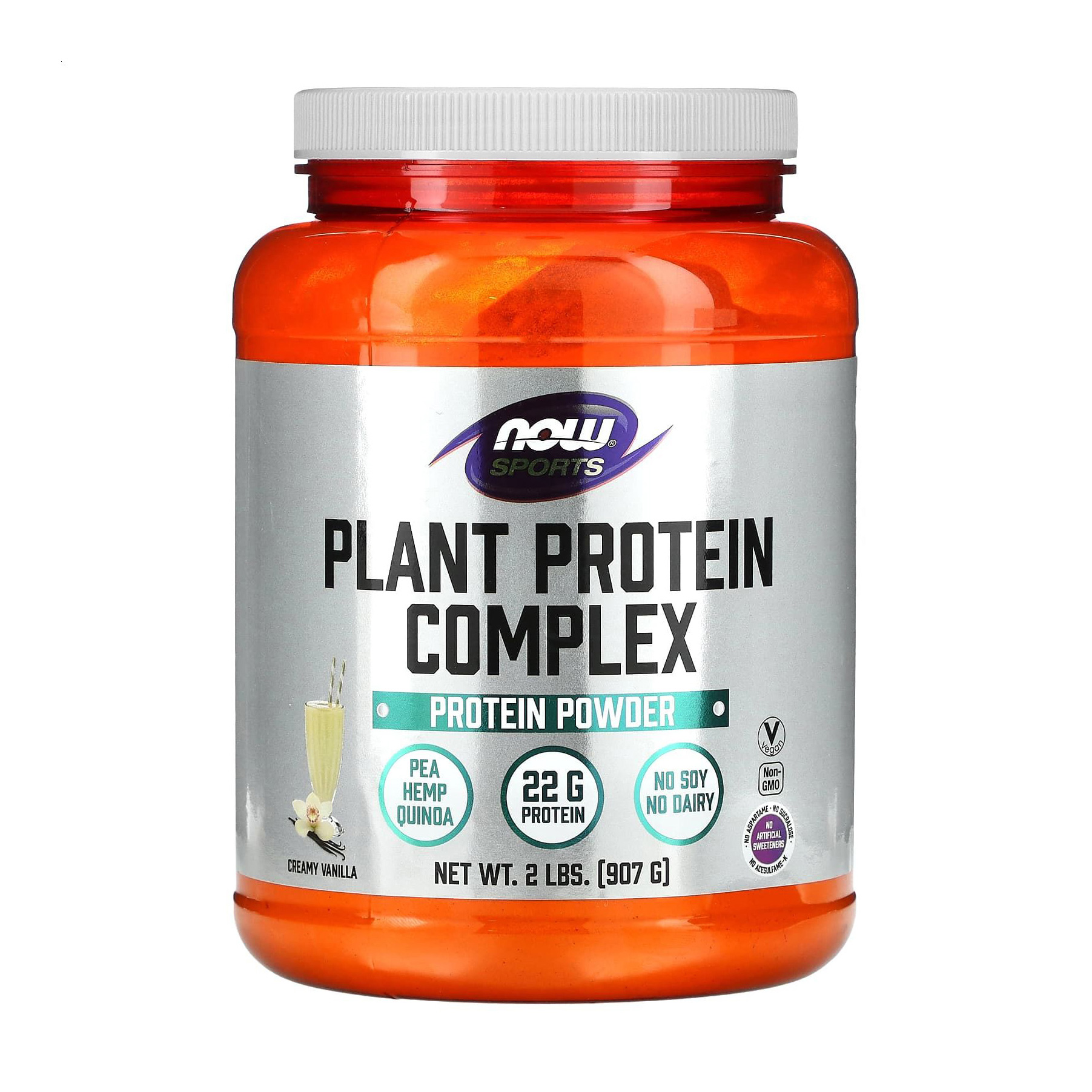 

Рослинний протеїн NOW foods Plant Protein Complex вершково-ванільний, в порошку, 907 г
