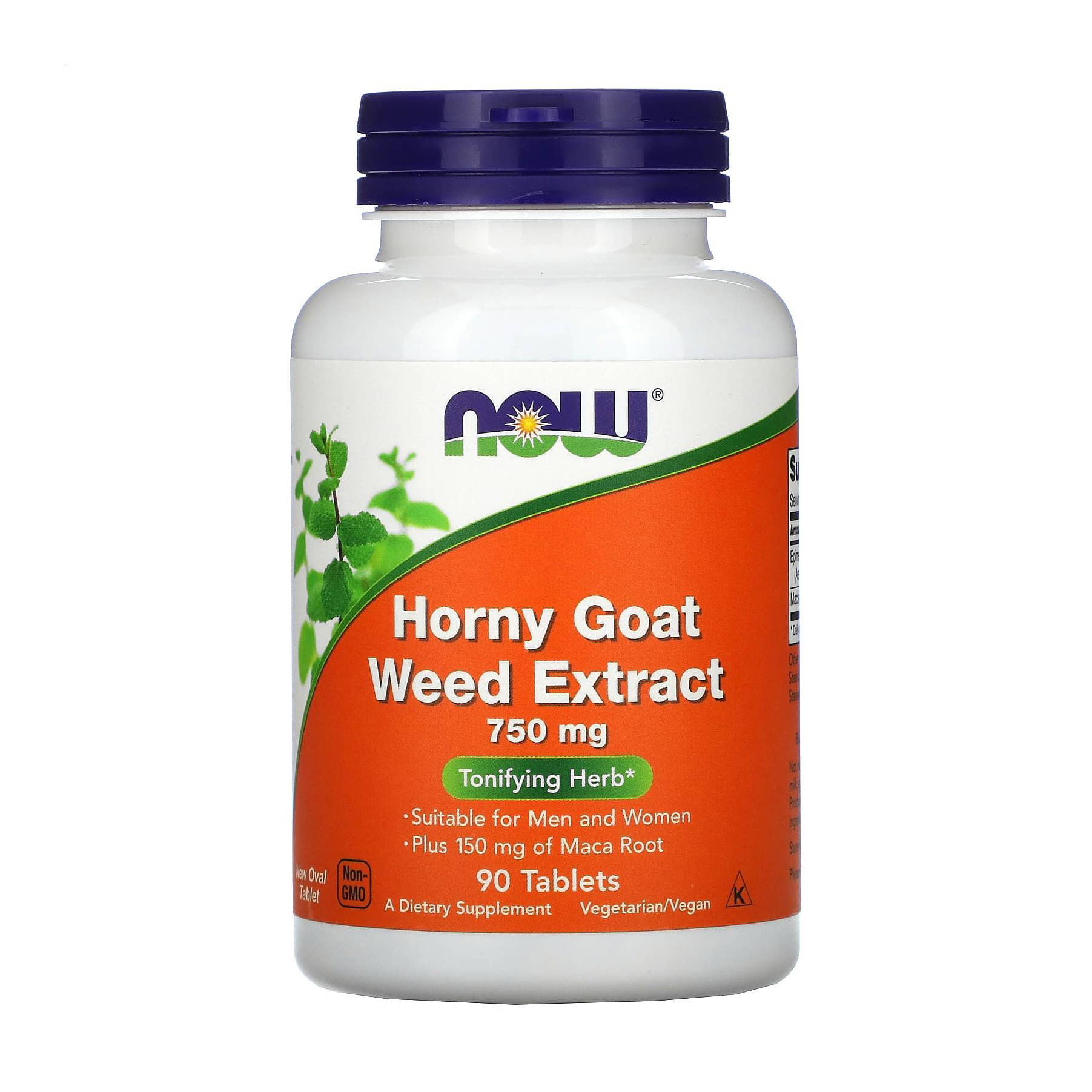 

Горянка з макою NOW foods Horny Goat Weed Extract, 750 мг, 90 таблеток