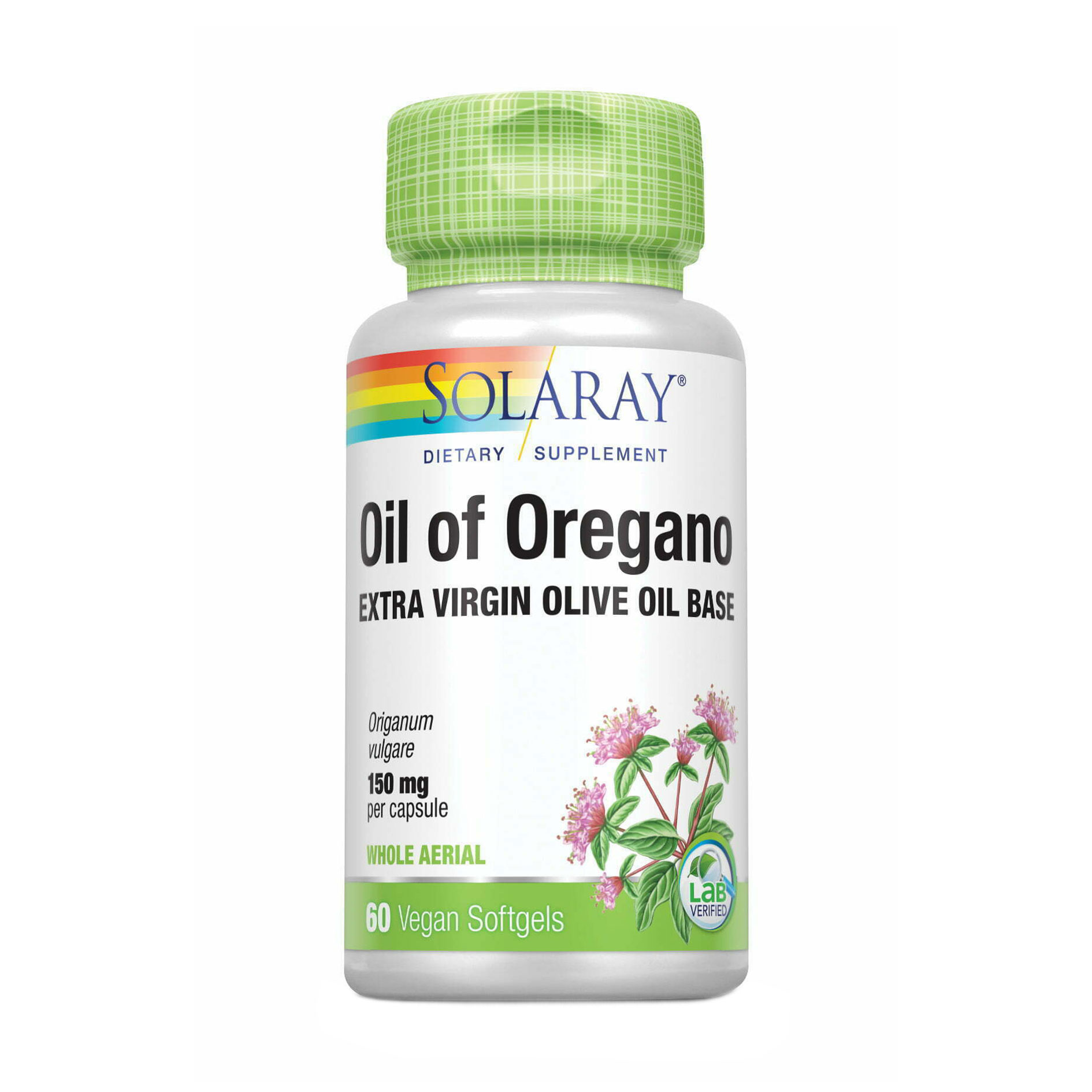 Олія орегано Solaray Oil of Oregano 150 мг, 60 гелевих капсул