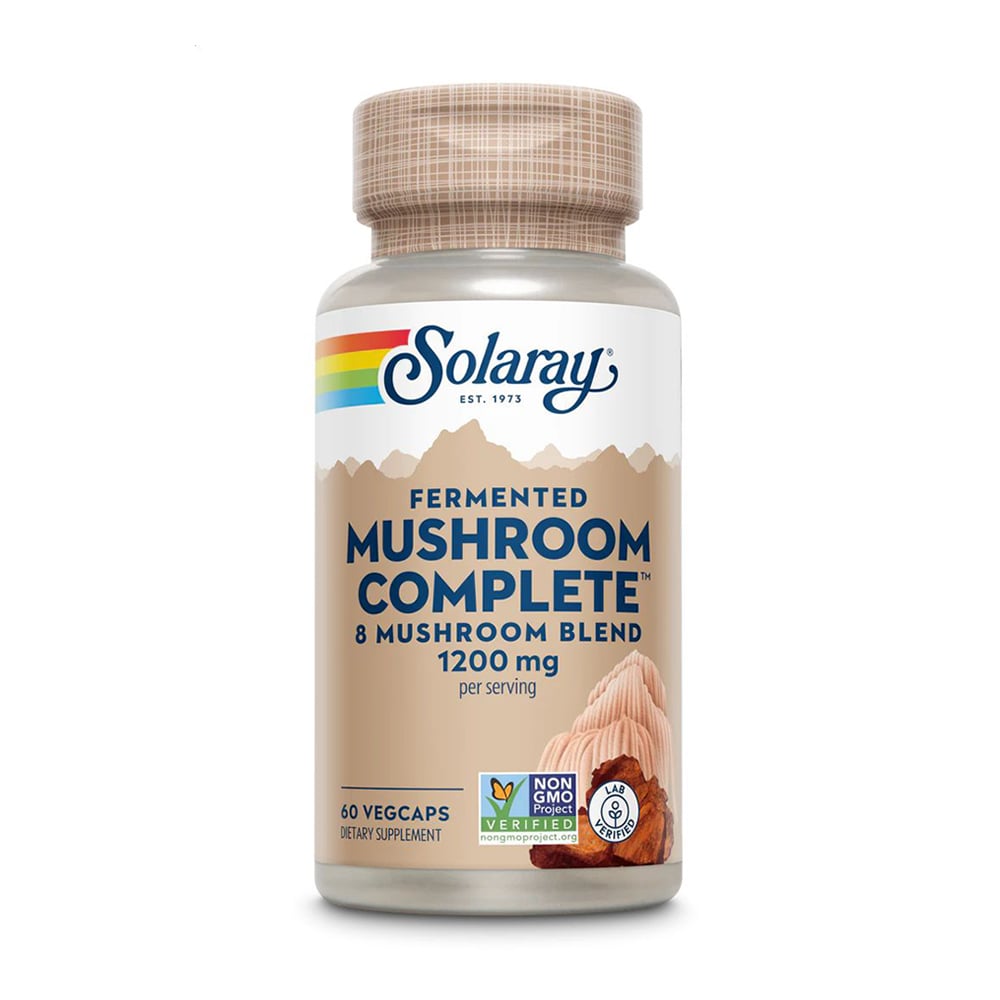 

Комплекс ферментованих грибів Solaray Fermented Mushroom Complete 1200 мг, 60 вегетаріанських капсул