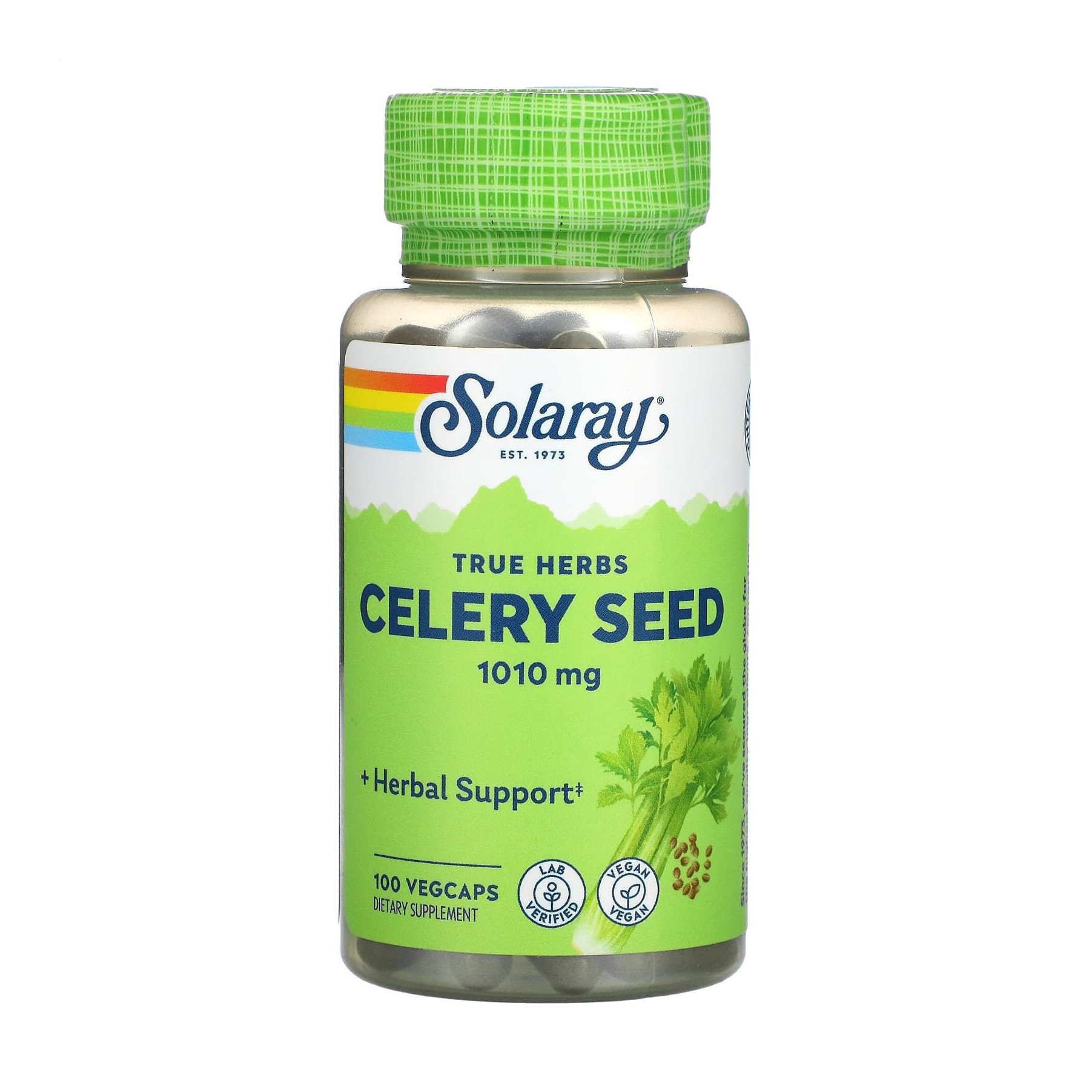 

Насіння селери Solaray Celery Seed, 505 мг, 100 вегетаріанських капсул