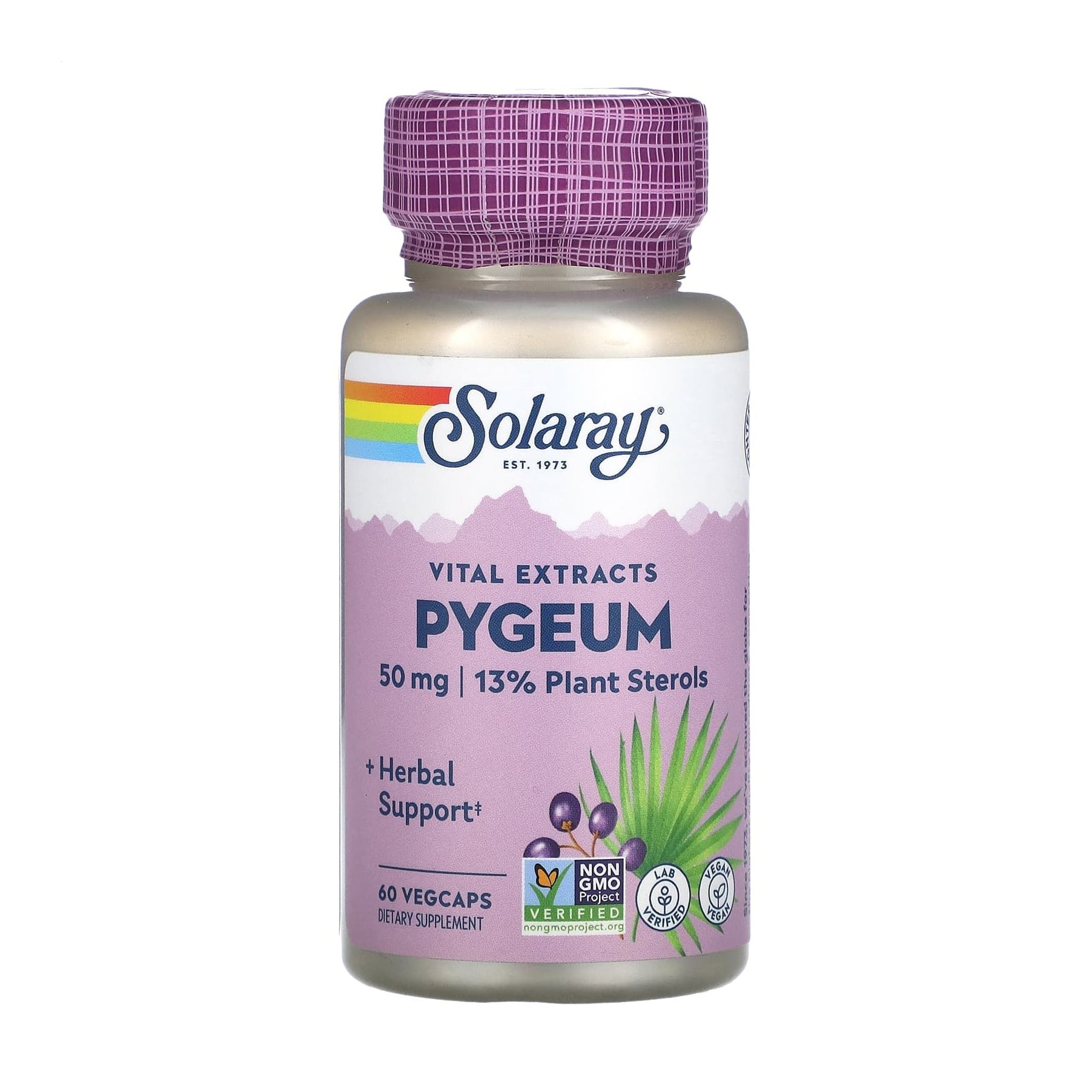 

Піджеум Solaray Pygeum, 50 мг, 60 вегетаріанських капсул