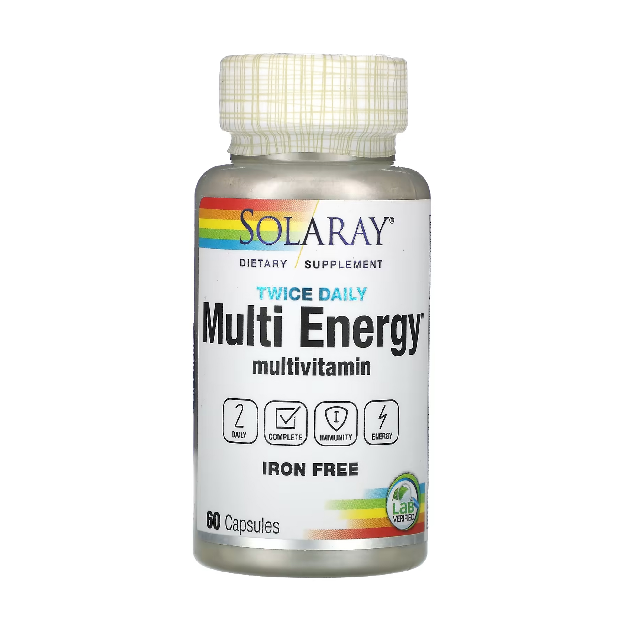 

Мультивітаміни Solaray Twice Daily Multi Energy Multivitamin, 60 капсул