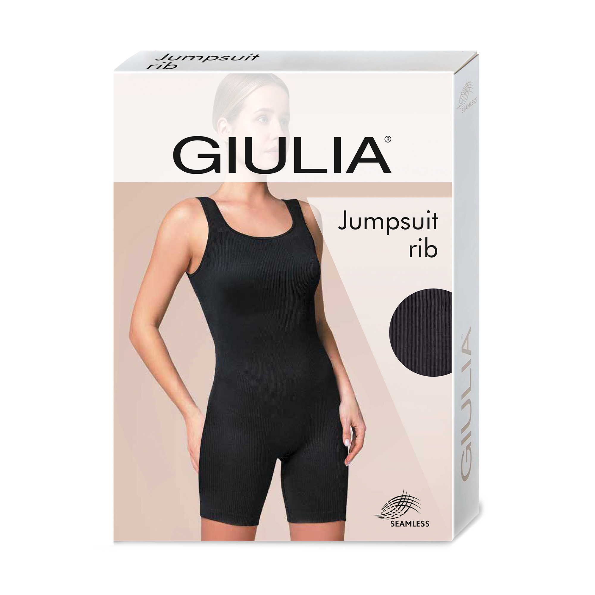 

Безшовний комбінезон жіночий Giulia Jumpsuit Rib в рубчик, на широких бретелях, Deep Taupe, розмір S/M