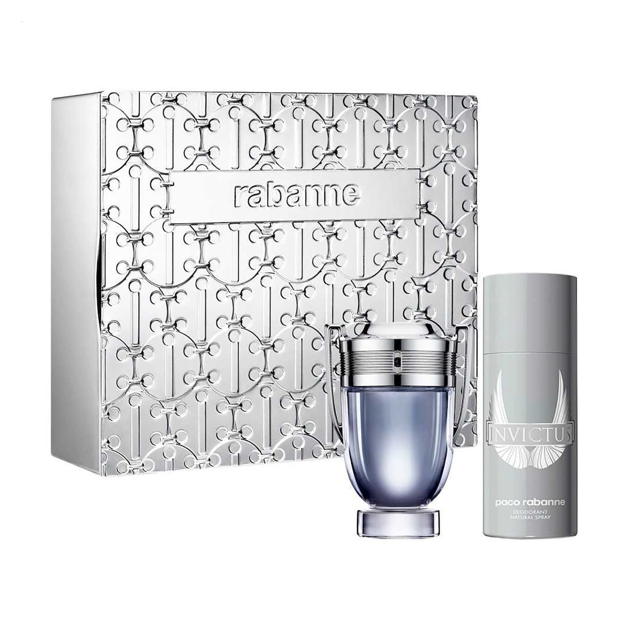 

Парфумований набір чоловічий Rabanne Invictus Set (туалетна вода, 100 мл + дезодорант, 150 мл)