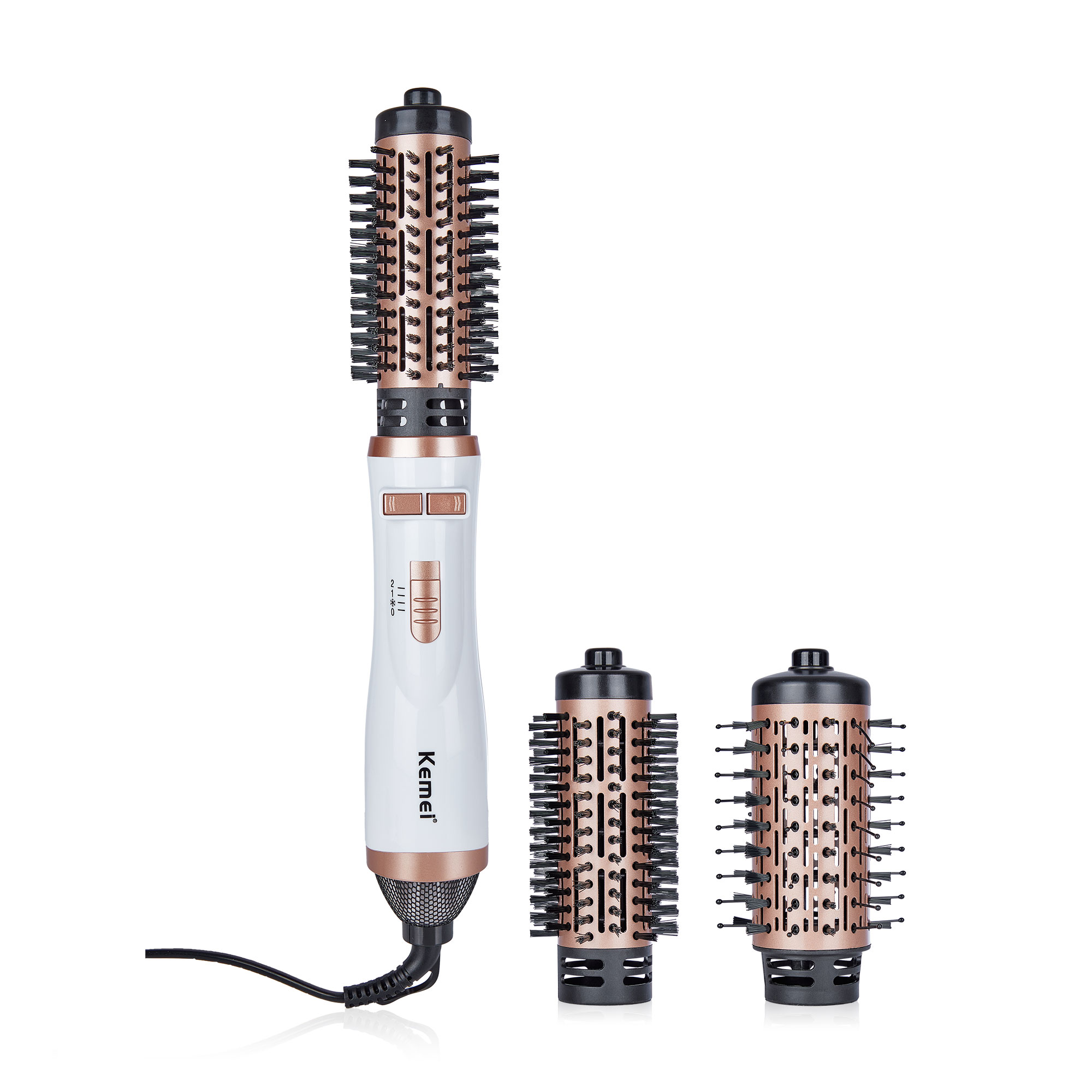 

Фен-браш 2 в 1 Kemei KM-8020 білий, 1 шт