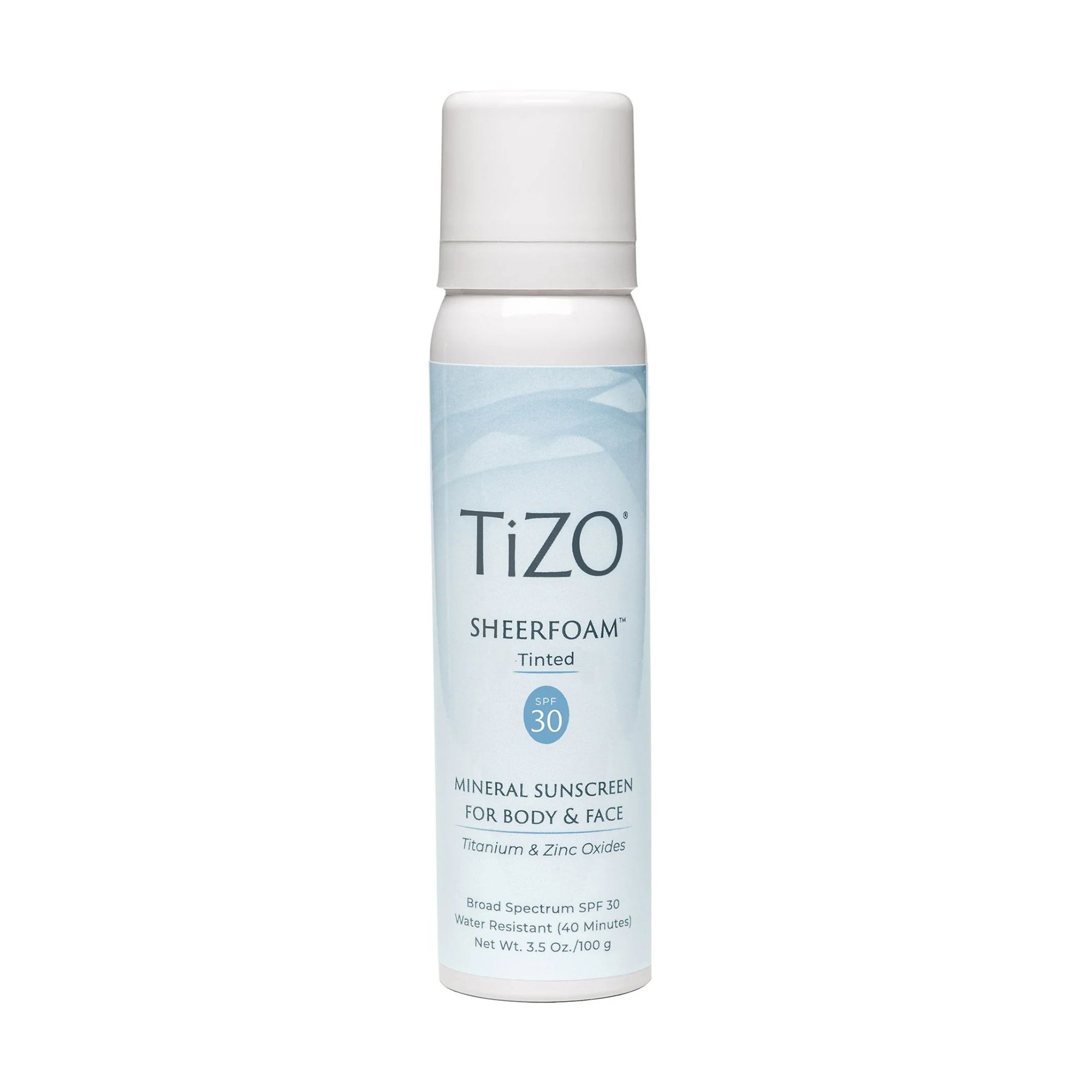 

Уцінка! Мінеральна сонцезахисна пінка для обличчя та тіла TiZO SheerFoam Body & Face Tinted SPF 30 з відтінком, 100 г