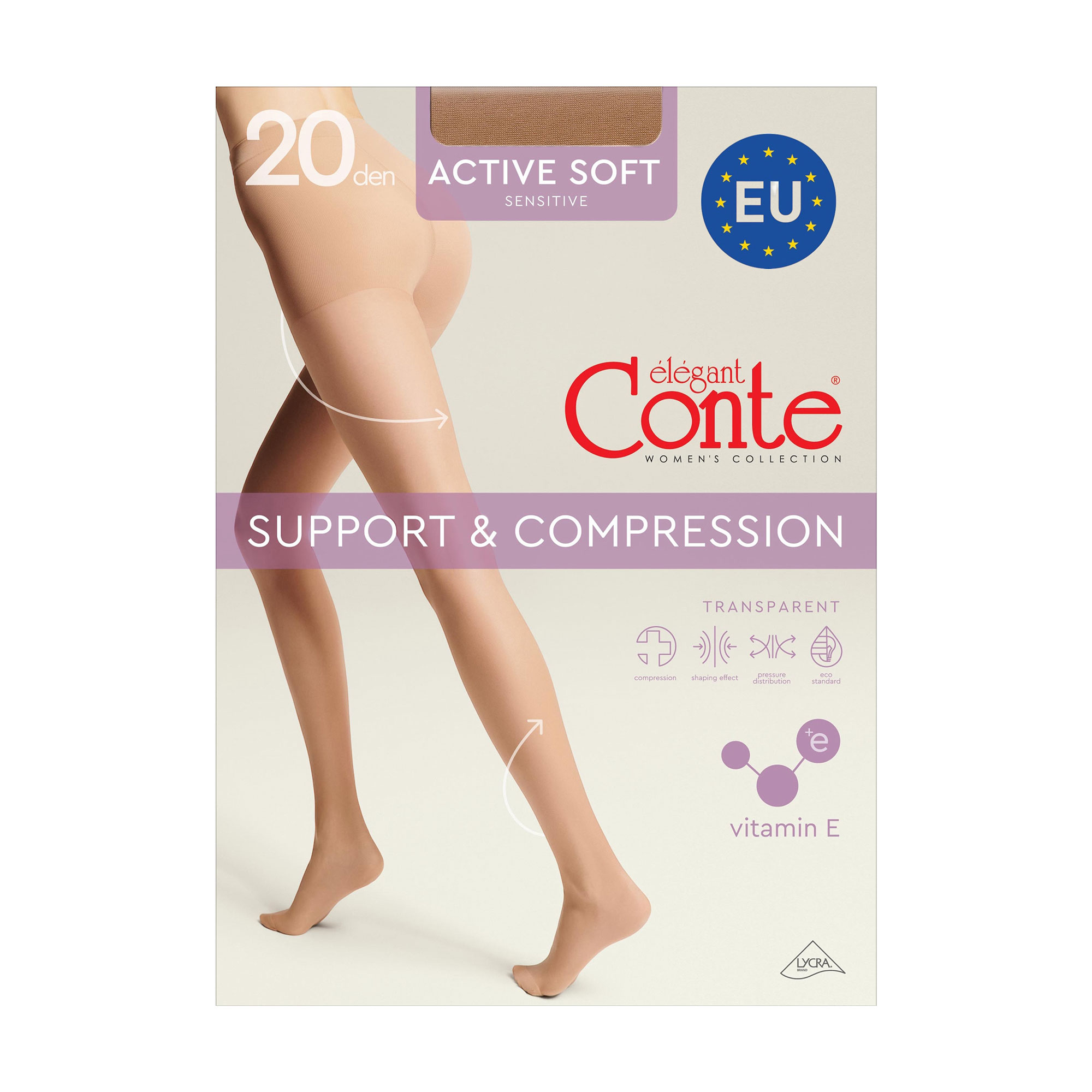 

Колготки жіночі Conte elegant Active Soft з шортиками, 20 DEN, Mocca, розмір 4