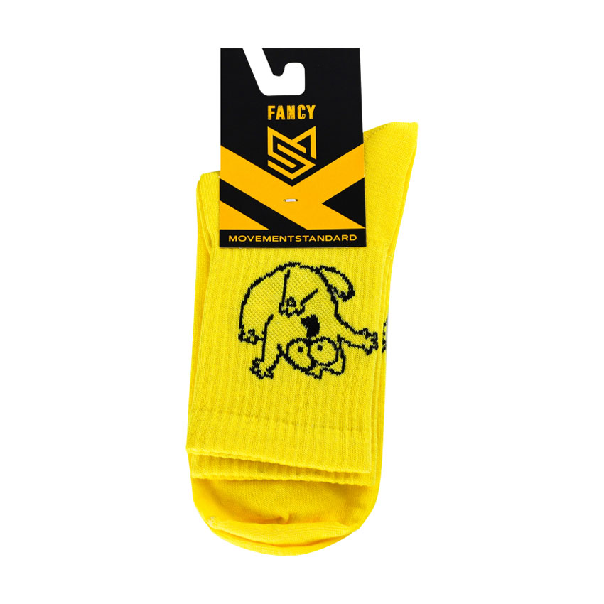 

Шкарпетки унісекс MovementStandard Fancy M0303S Cats високі, 30 жовті, розмір 42-45