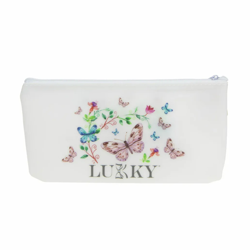 

Косметичка Lukky з логотипом, матова, біла, 20*10 см