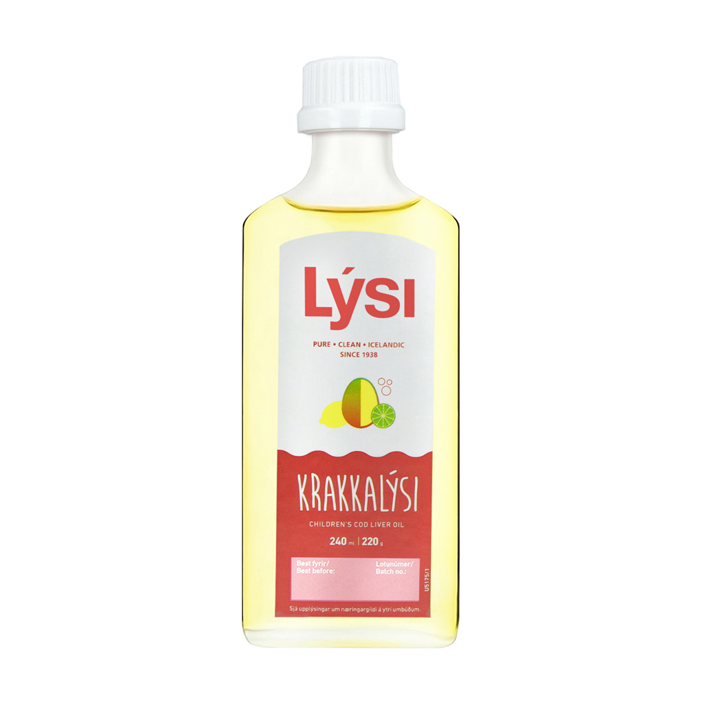 

Олія печінки тріски та тунця для дітей Lysi Children's Cod Liver Oil зі смаком манго та лимону, в рідині, 240 мл