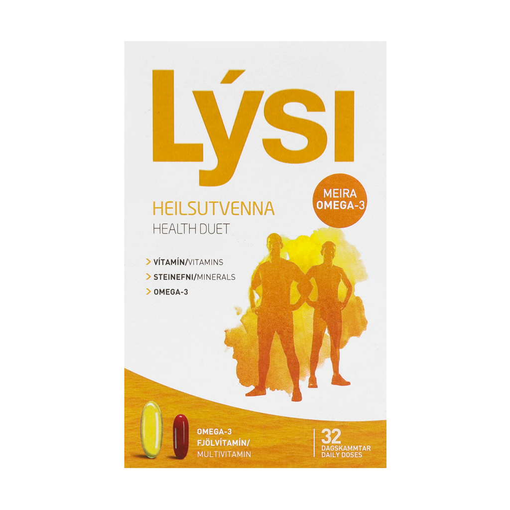 

Уцінка! Вітаміни, мінерали та омега-3 Lysi Health Duet, 64 капсул
