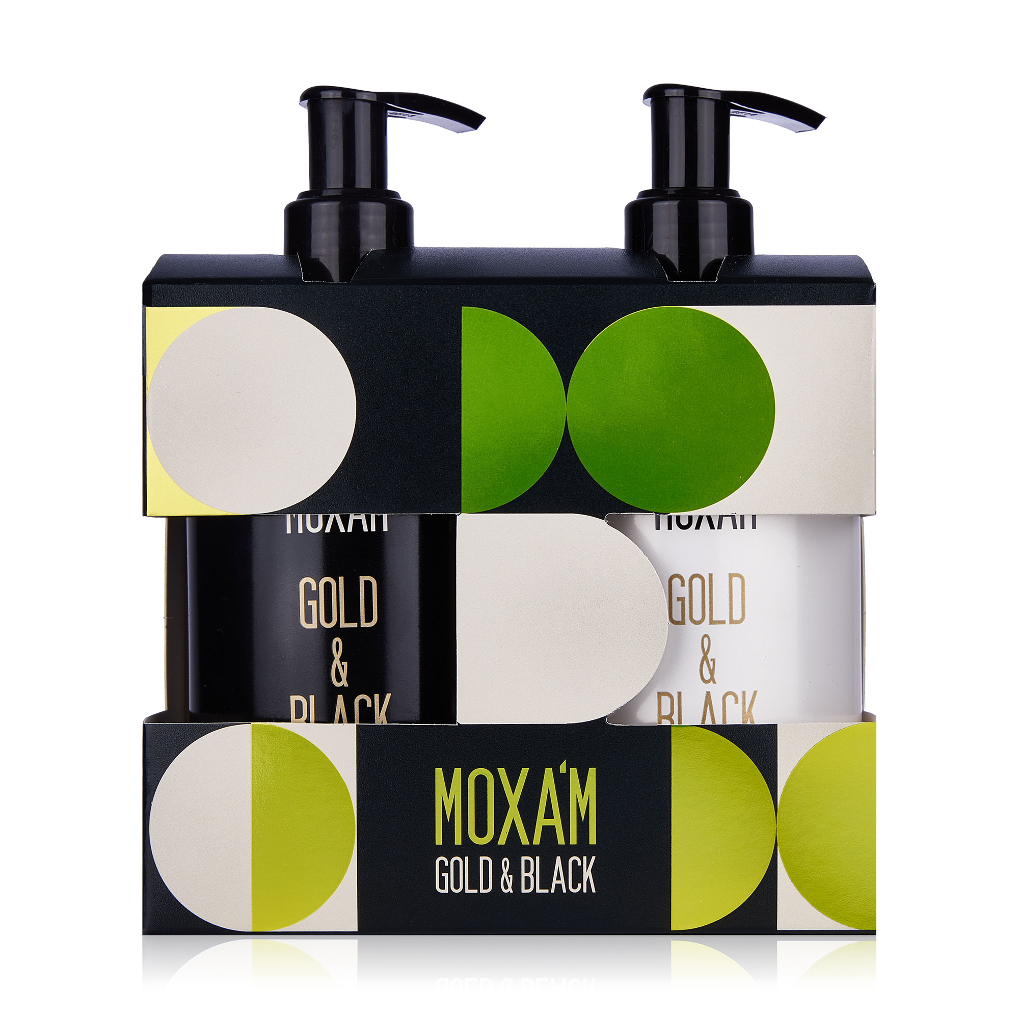 

Подарунковий набір чоловічий Moxa'm Gold & Black (парфумований гель для душу, 350 мл + парфумоване мило, 350 мл)