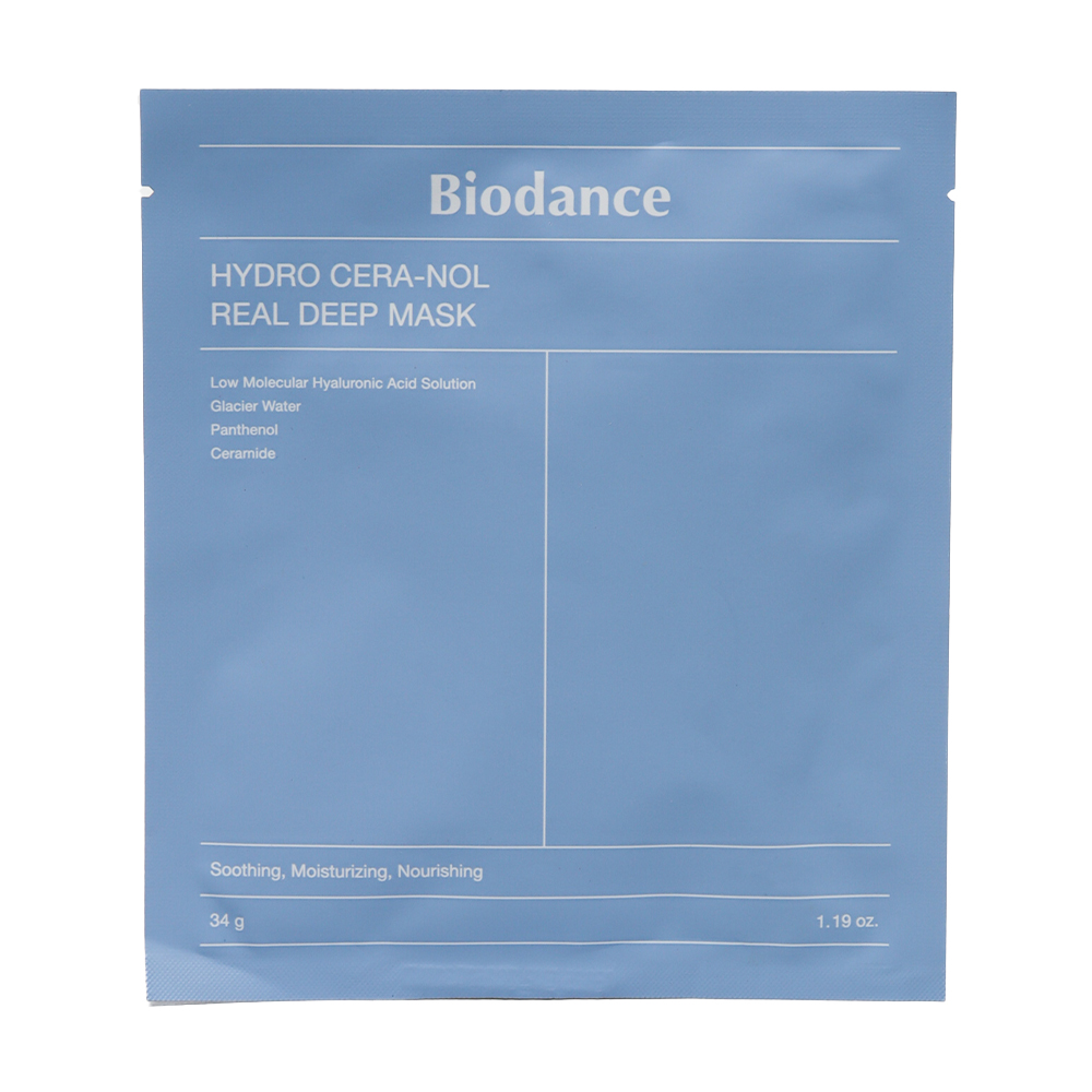

Уцінка! Гідрогелева маска для обличчя Biodance Hydro Cera-Nol Real Deep Sheet Mask з церамідами та пантенолом, 34 г