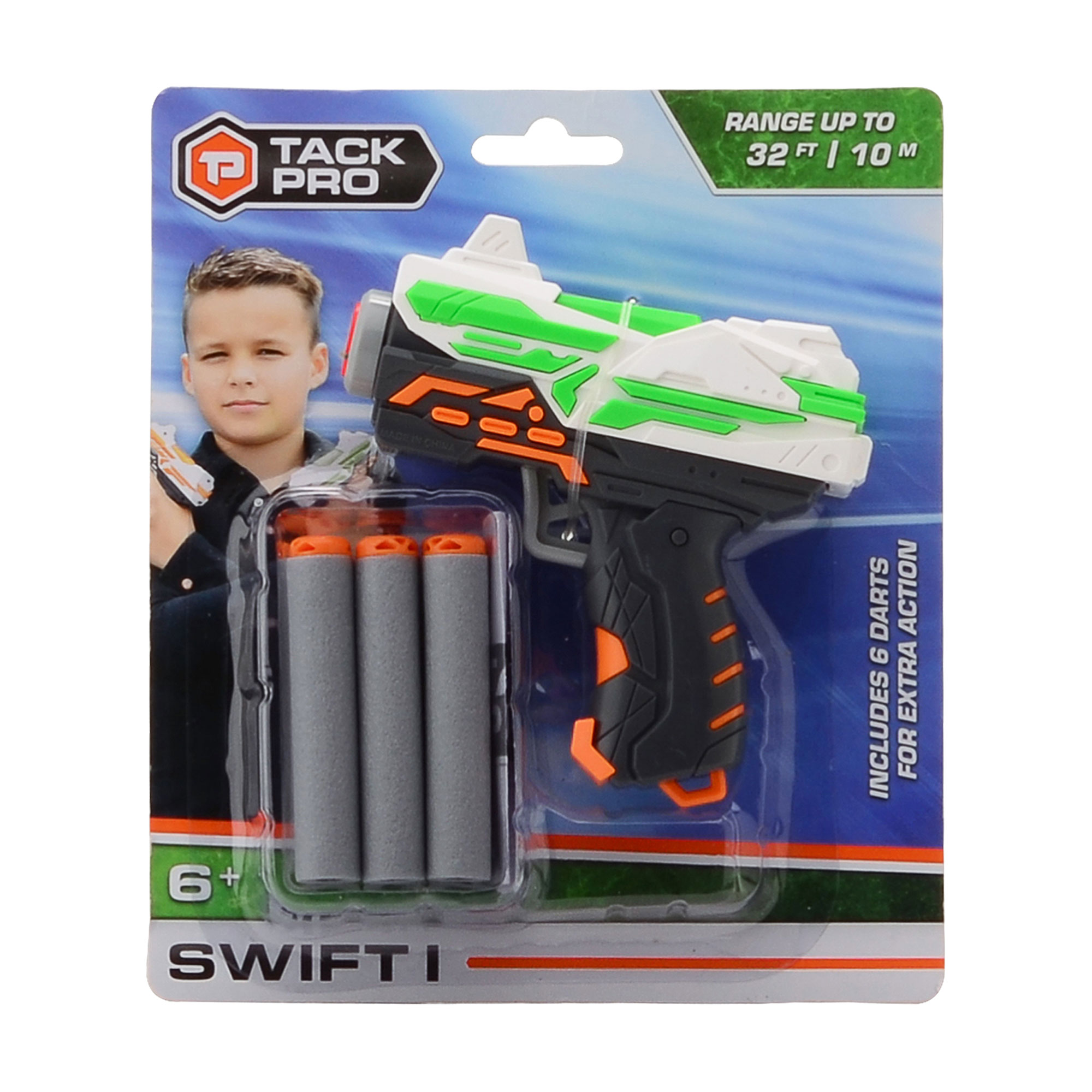 

Дитячий дартбластер Tack Pro Swift I з 6 патронами, від 6 років, 11 см (6337444)
