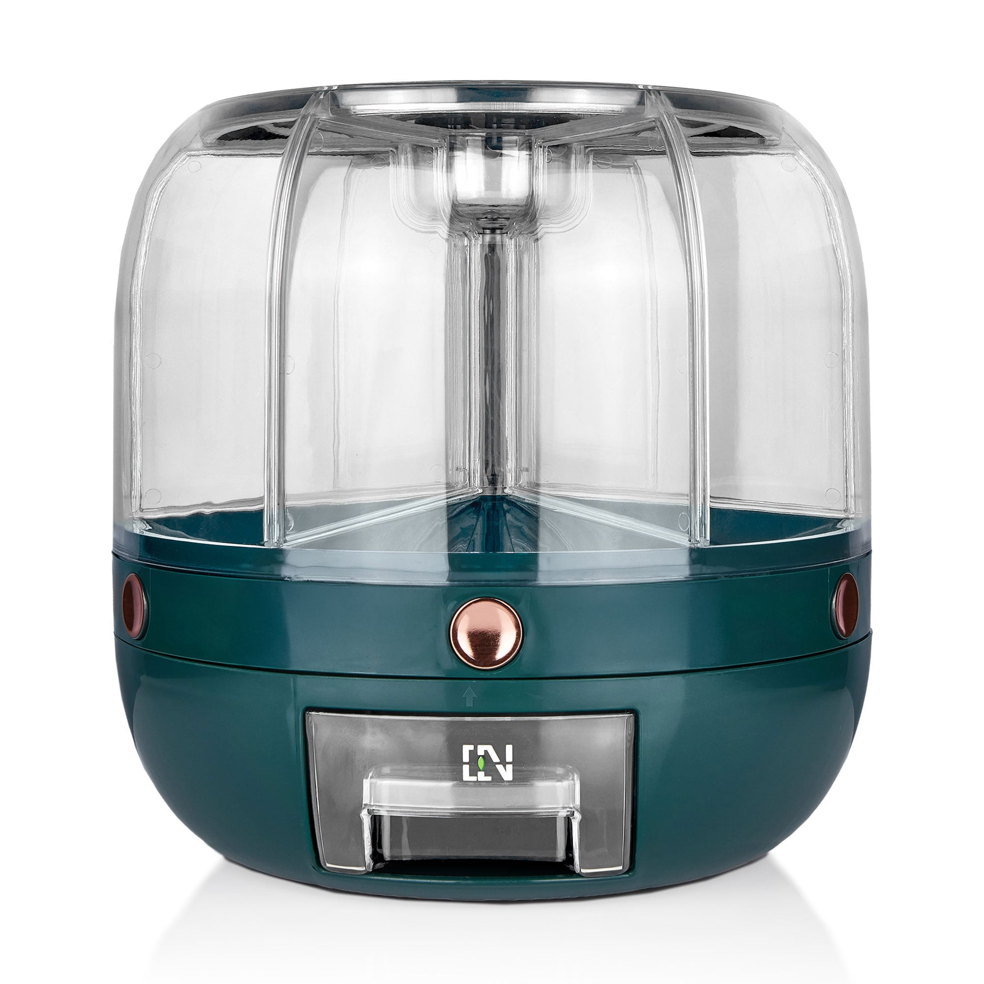 

Банка-органайзер для сипучих круп, кругла, з відсіками, зелена, 6*550 мл (475895-Prob)