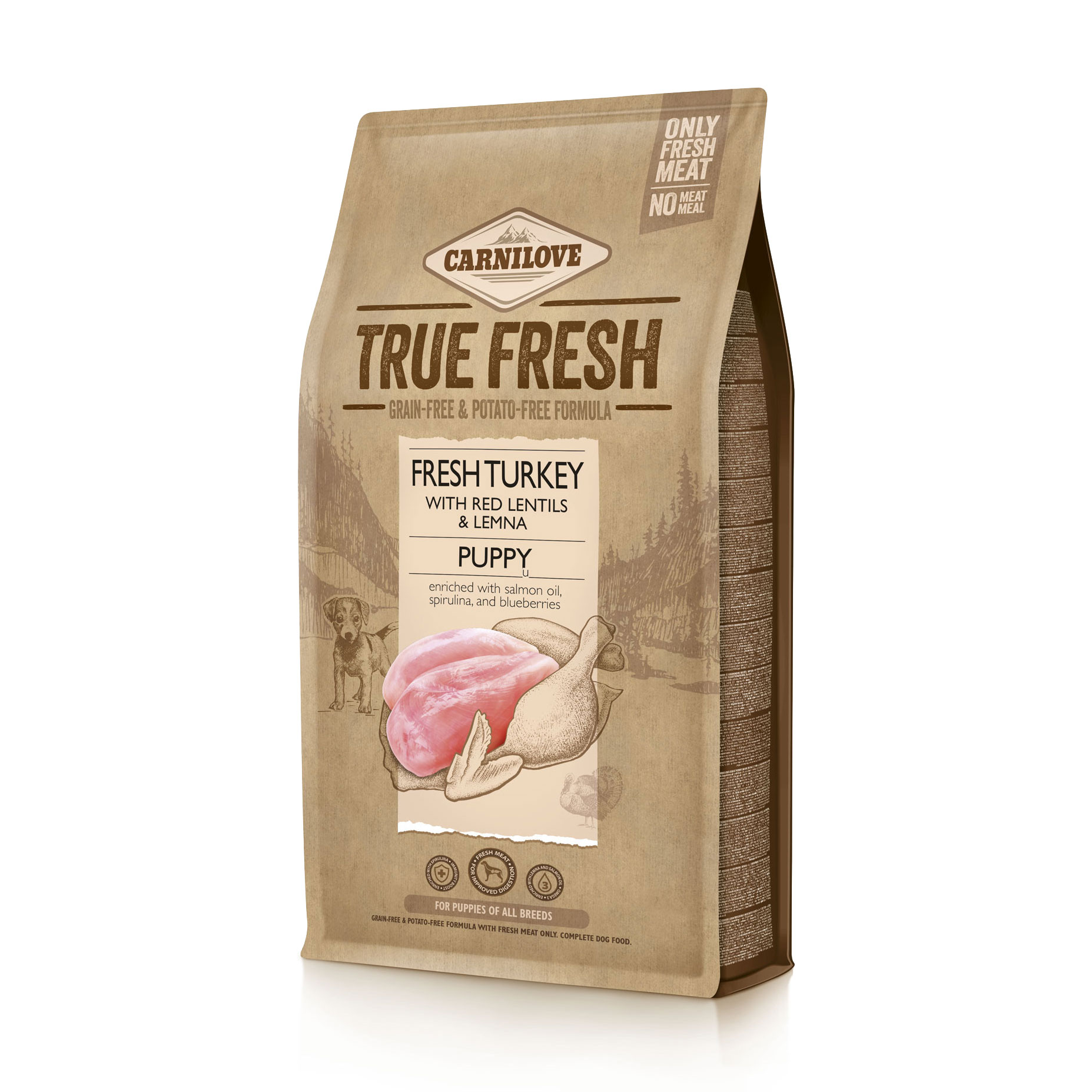 

Сухий корм для цуценят Carnilove True Fresh Turkey з індичкою, 1.4 кг