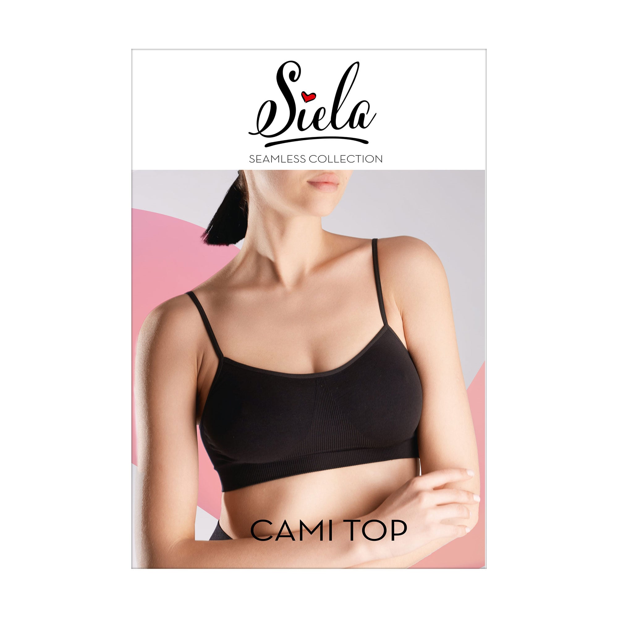 

Безшовний топ жіночий Siela Cami Top на тонких бретелях, Black, розмір S-M