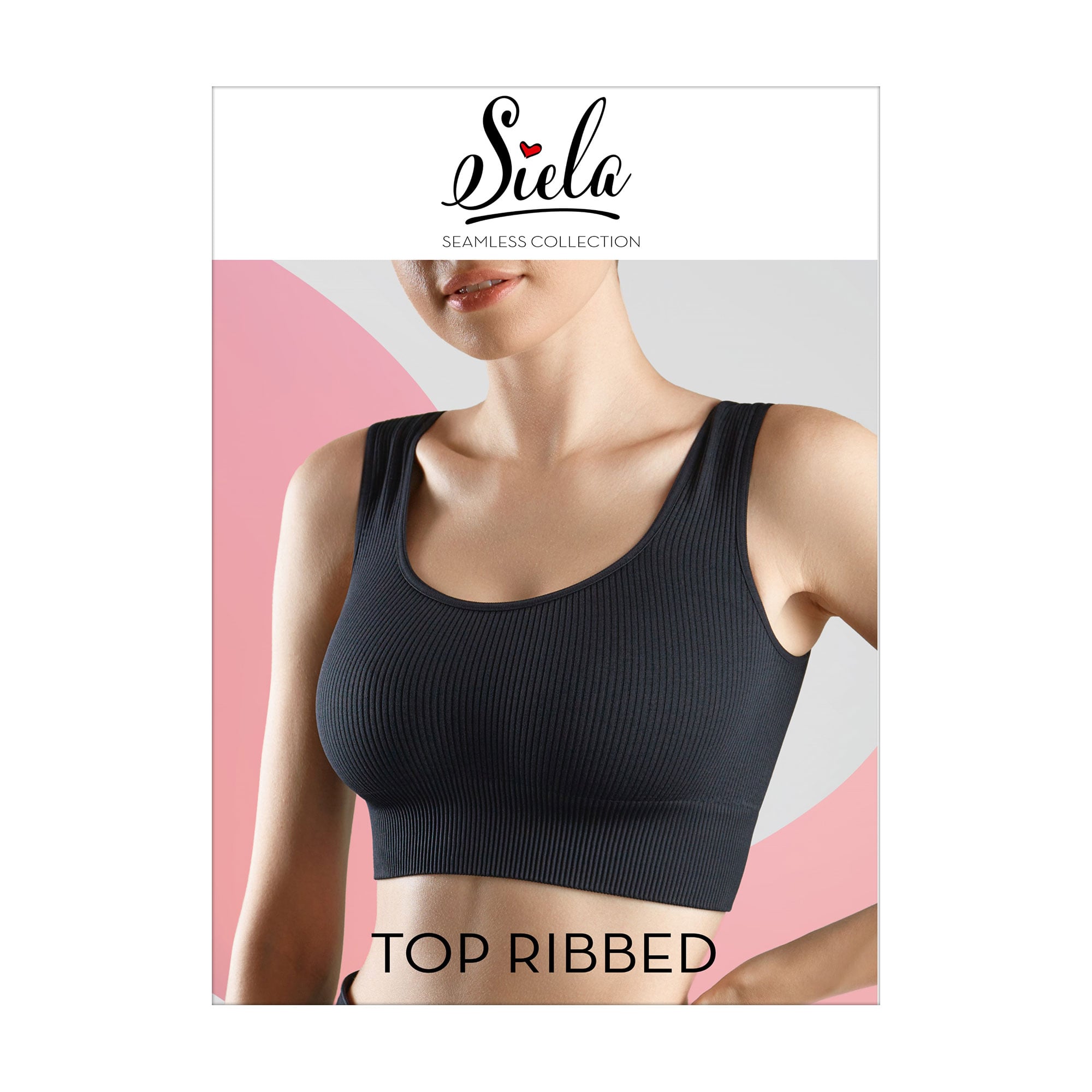 

Топ жіночий Siela Top Ribbed в рубчик, Black, розмір S-M