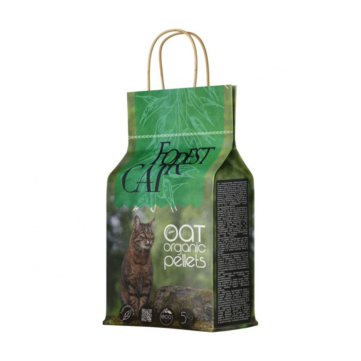 

Наповнювач туалетів для кішок Forest Cat Oat Organic Pellets вівсяний, 5 кг