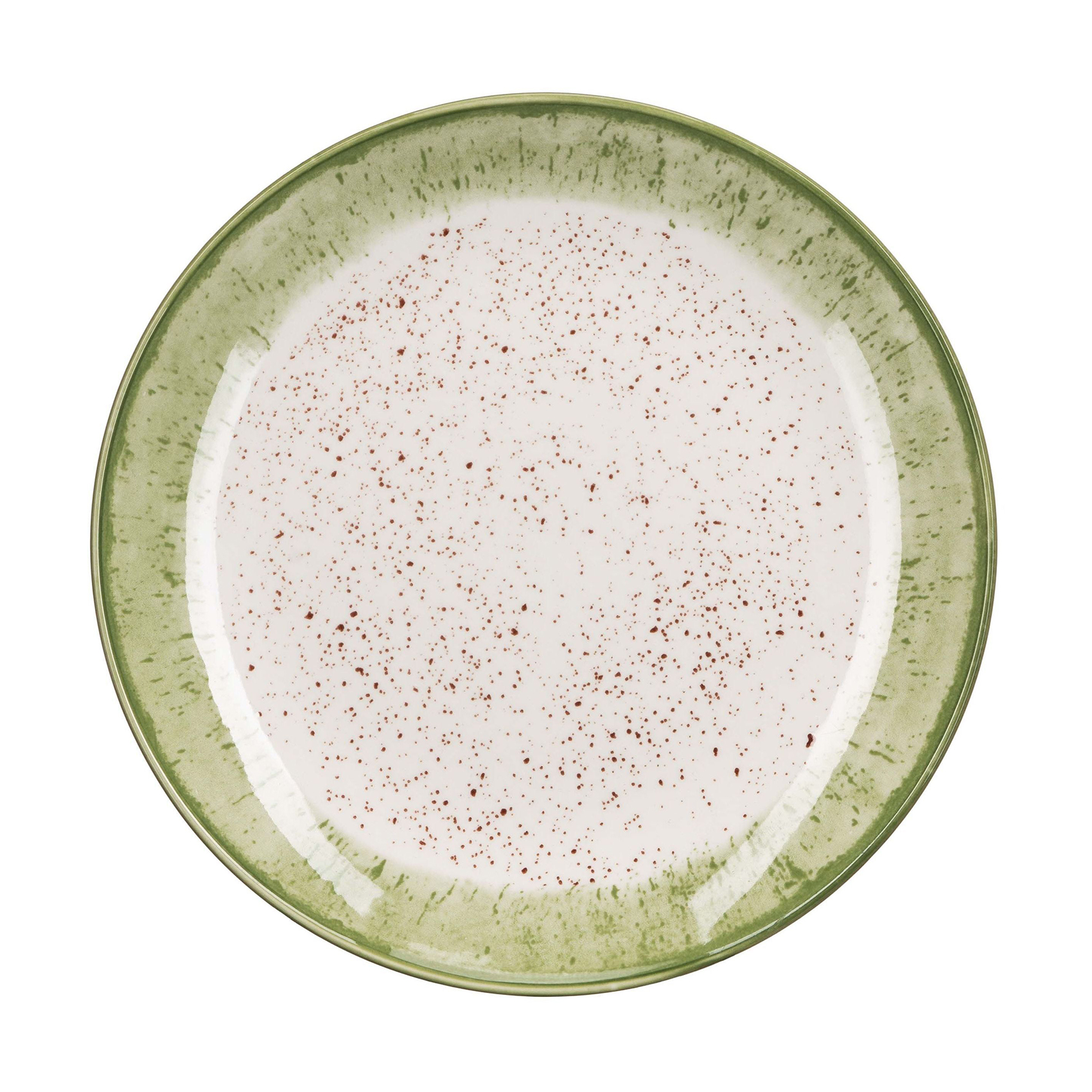 

Тарілка обідня Ardesto Siena біло-зелена, 27 см (AR2927SWG)