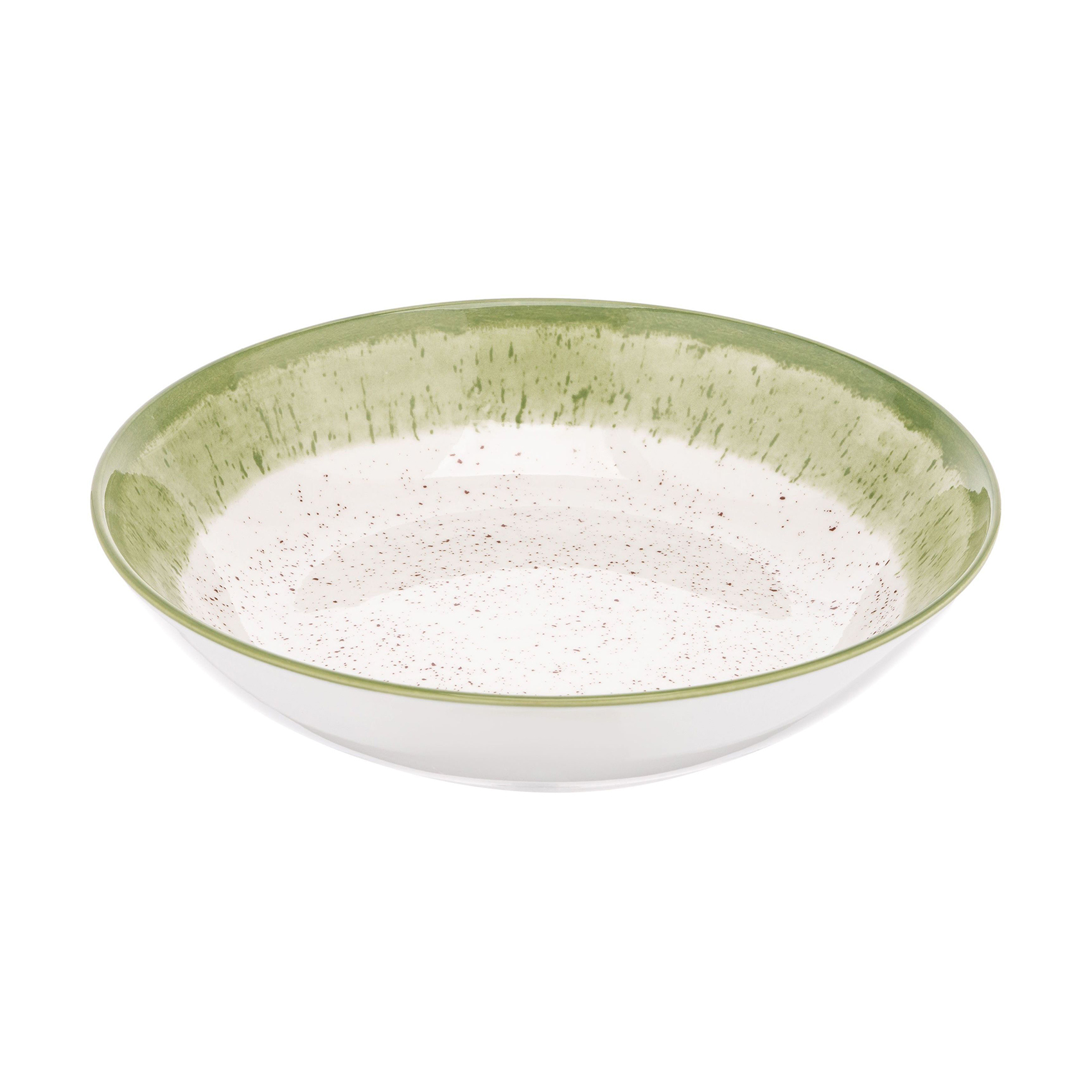 

Тарілка супова Ardesto Siena біло-зелена, 20 см (AR2920SWG)