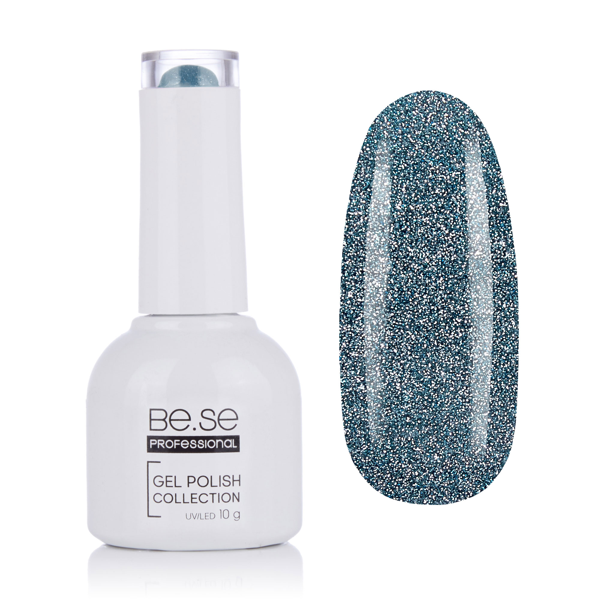 

Гель-лак для нігтів Be.Se Professional Gel Polish Collection Diamond 59 Світловідбивний, сіро-блакитний, 10 г
